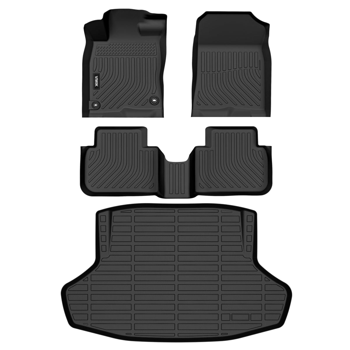 VIWIK Floor Mats Compatible for Honda Civic Sedan Only 2022 2023 2024, Automotive Floor Mats All Weather Custom Full Set Waterpr