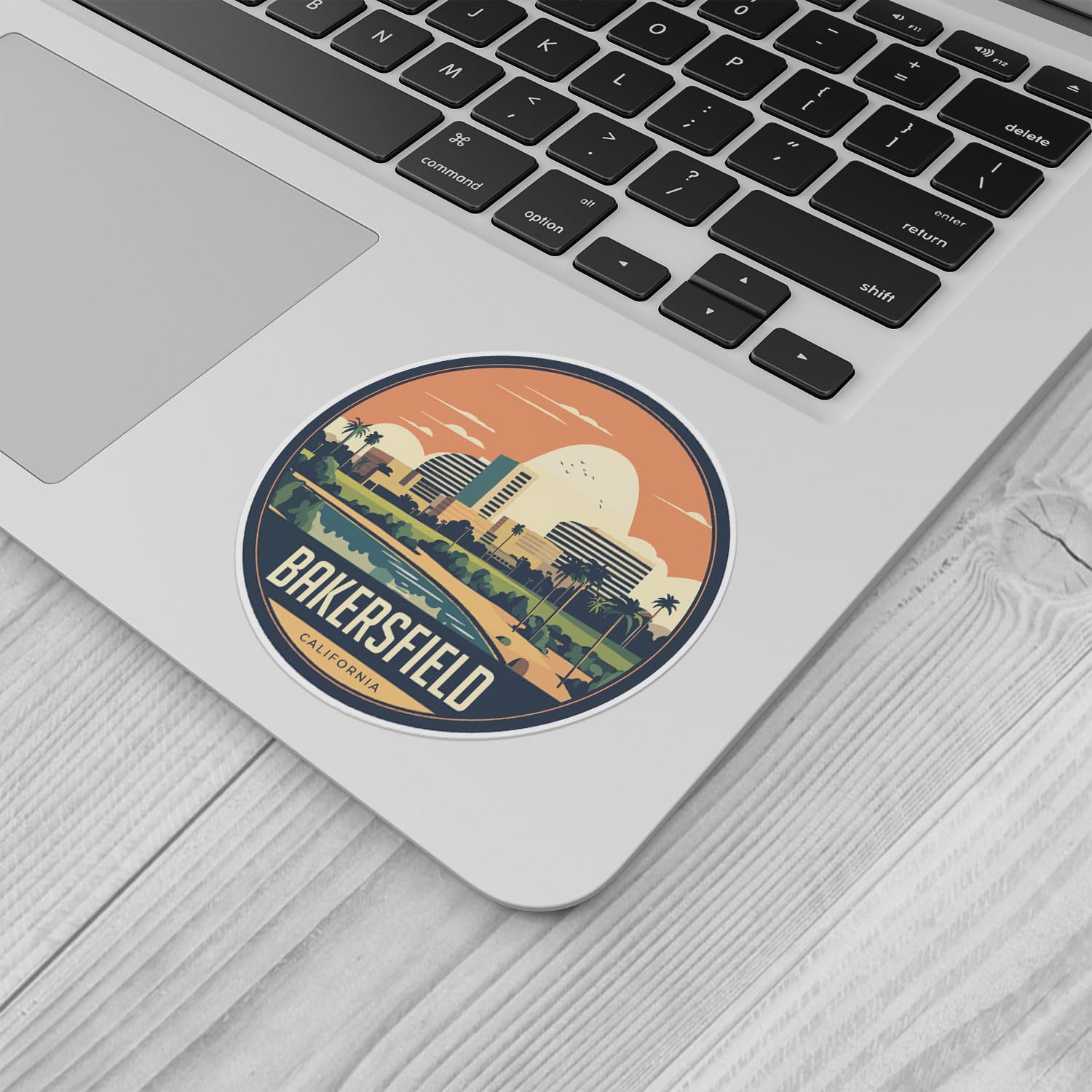 Bakersfield City Sticker - Waterproof Vinyl Decal for Car Bumper, Laptop, Water Bottle, Wall, and Window, Size - 3'' Longer Side