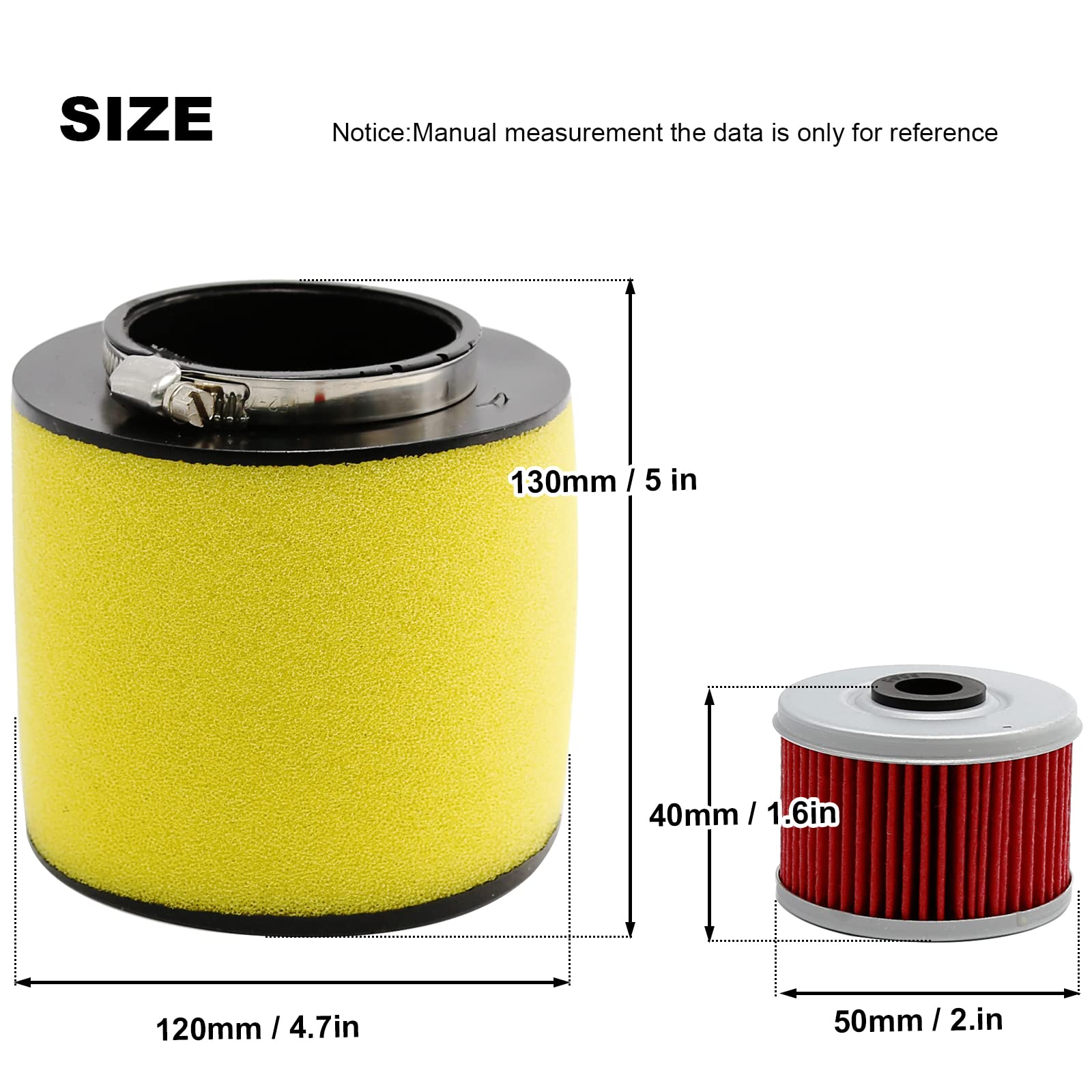 Air Filter Oil Filter Replacement For Honda Foreman 400 450 Trx400 Trx450 1995-2004 Replacement For Honda Rancher Trx350Fe Trx350Fm Trx350Te Trx350Tm 2000-2006 Replace# 17254-Hn5-670 With Spark Plug