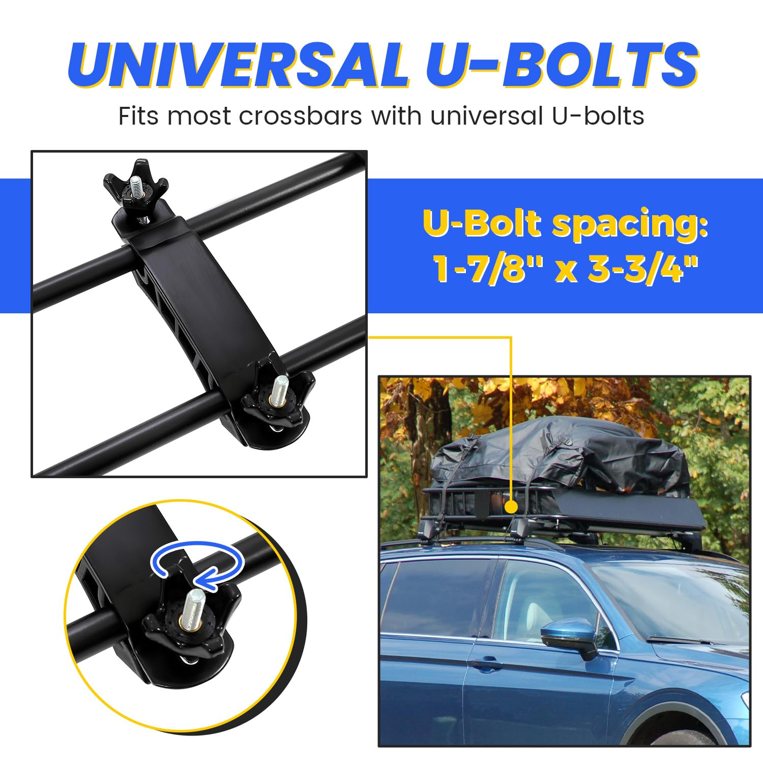 Ecotric 67 X 39 X 5.1'' Universal Roof Rack Cargo Carrier Basket With Extension Heavy Duty Steel Car Suv Top Luggage Storage Holder Basket For Travel 550Lbs Weight Capacity