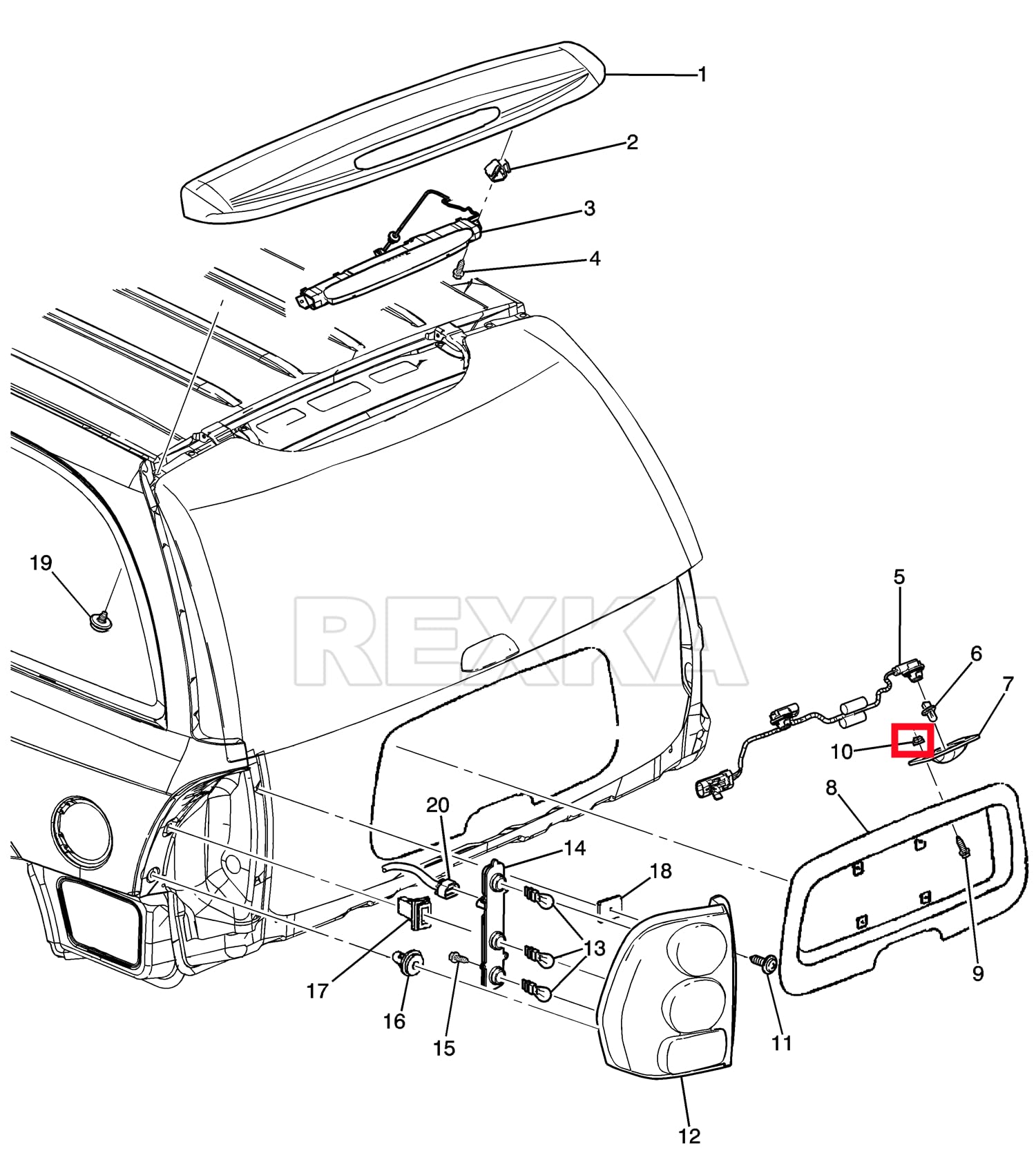 Rexka 20 Pcs 1/4 (#14) License Plate Emblem Nameplate Bumper Nut Retainer Grommet Compatible With Gm 3907444 Chevrolet Colorado Malibu Silverado Gmc Canyon Sierra Buick Cadillac