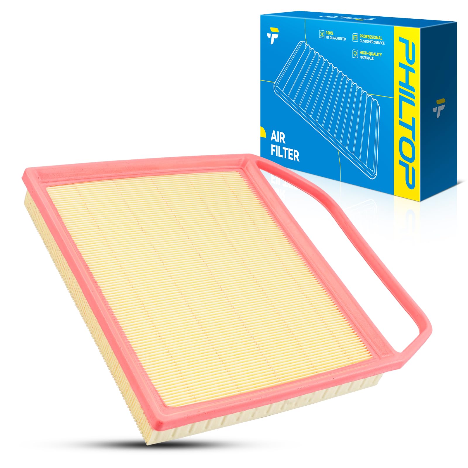 PHILTOP Engine air filter CA10676 Replacement for BMW 335i 07-11, 335i xDrive 09-11, 335is 11-13, 335xi 07-08, 535i 08-11, 535i 