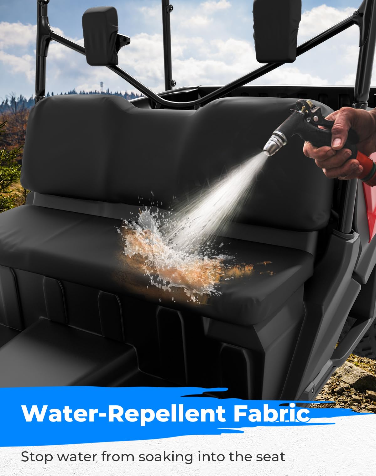 Kemimoto Seat Covers Compatible With Pioneer 1000 1000-5(Front Seat Only), Pioneer 1000-6 2016-2025, Tight Fit, Water-Resistance