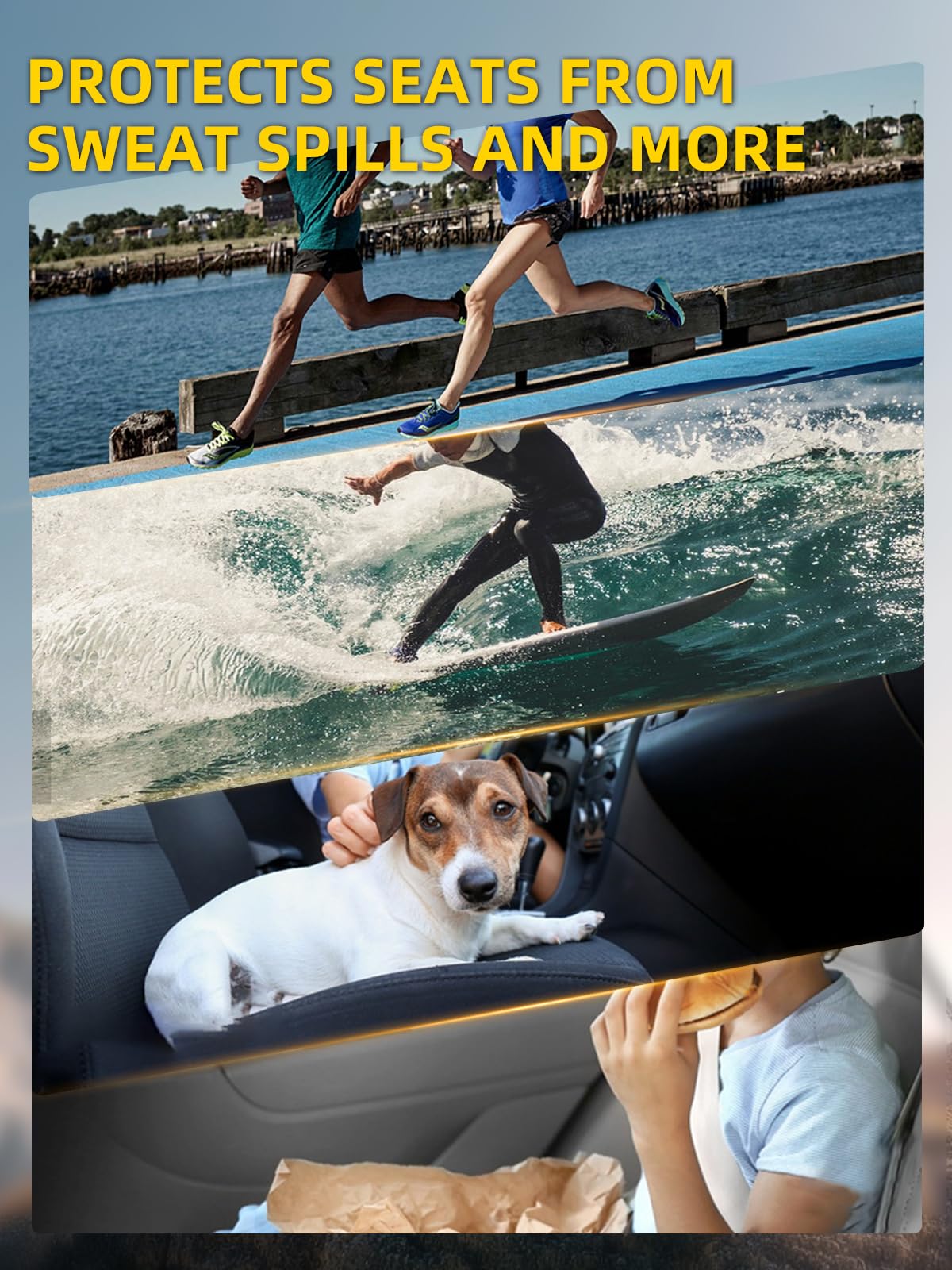 ZIMABLUE Terry Cloth seat Cover Universal Waterproof Car Sport Towel Seat Cushion Non-Slip Sweat-Absorbent Towel Cloth Suitable