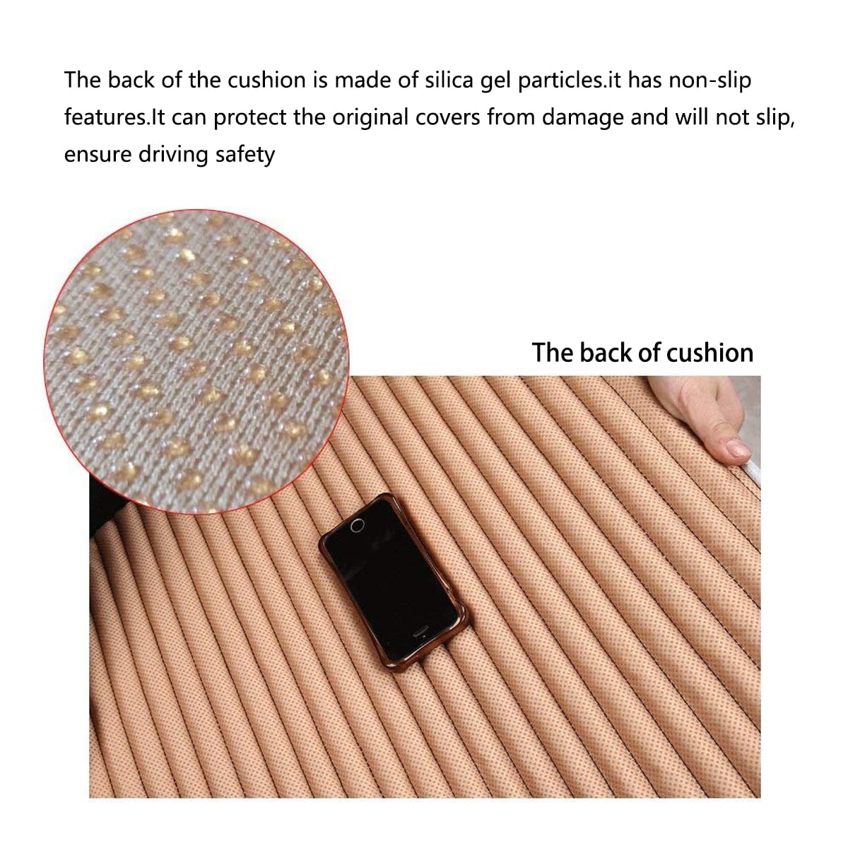 Suninbox Car Seat Covers, Car Seat Cushion,Buckwheat Hulls Car Seat Pads Mat for Auto,Universal Bottom Driver Car Seat Protector Ventilated Breathable Comfortable(Gray)