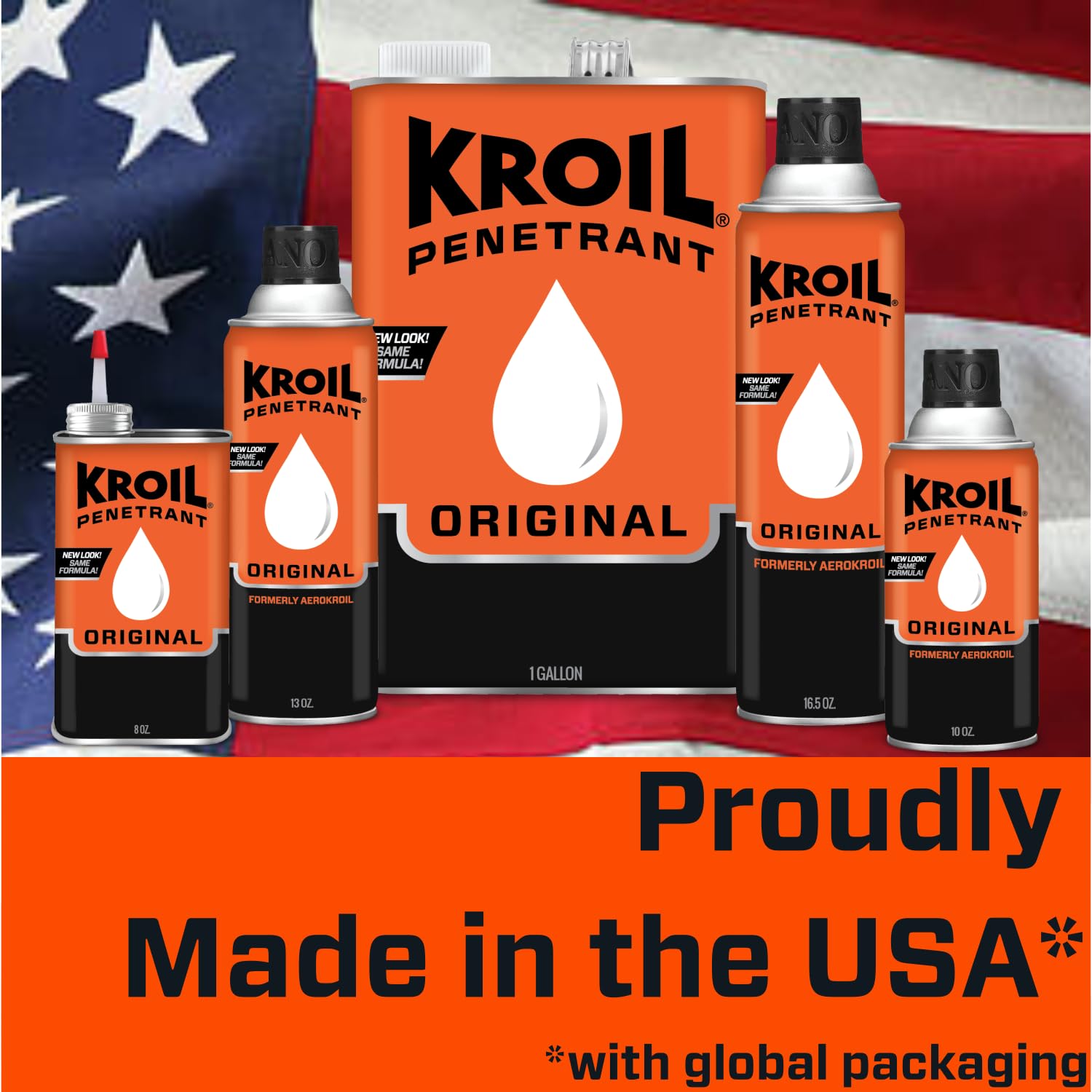 Kroil Original Penetrating Oil (Aerosol Spray-13oz Can-Single) | Penetrant for Rusted Bolts, Metal, Hinges, Chains, Moving Parts