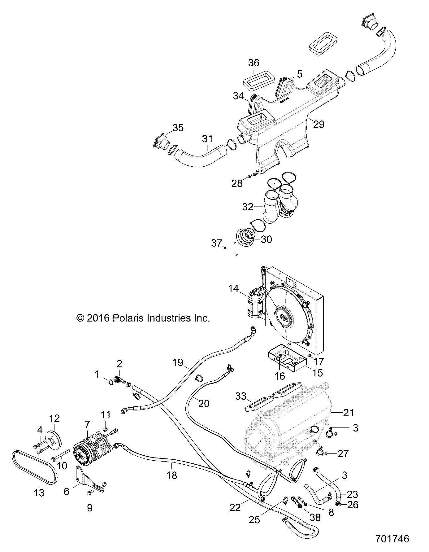Polaris Ranger Ac Belt, Genuine Oem Part 3120165, Qty 1