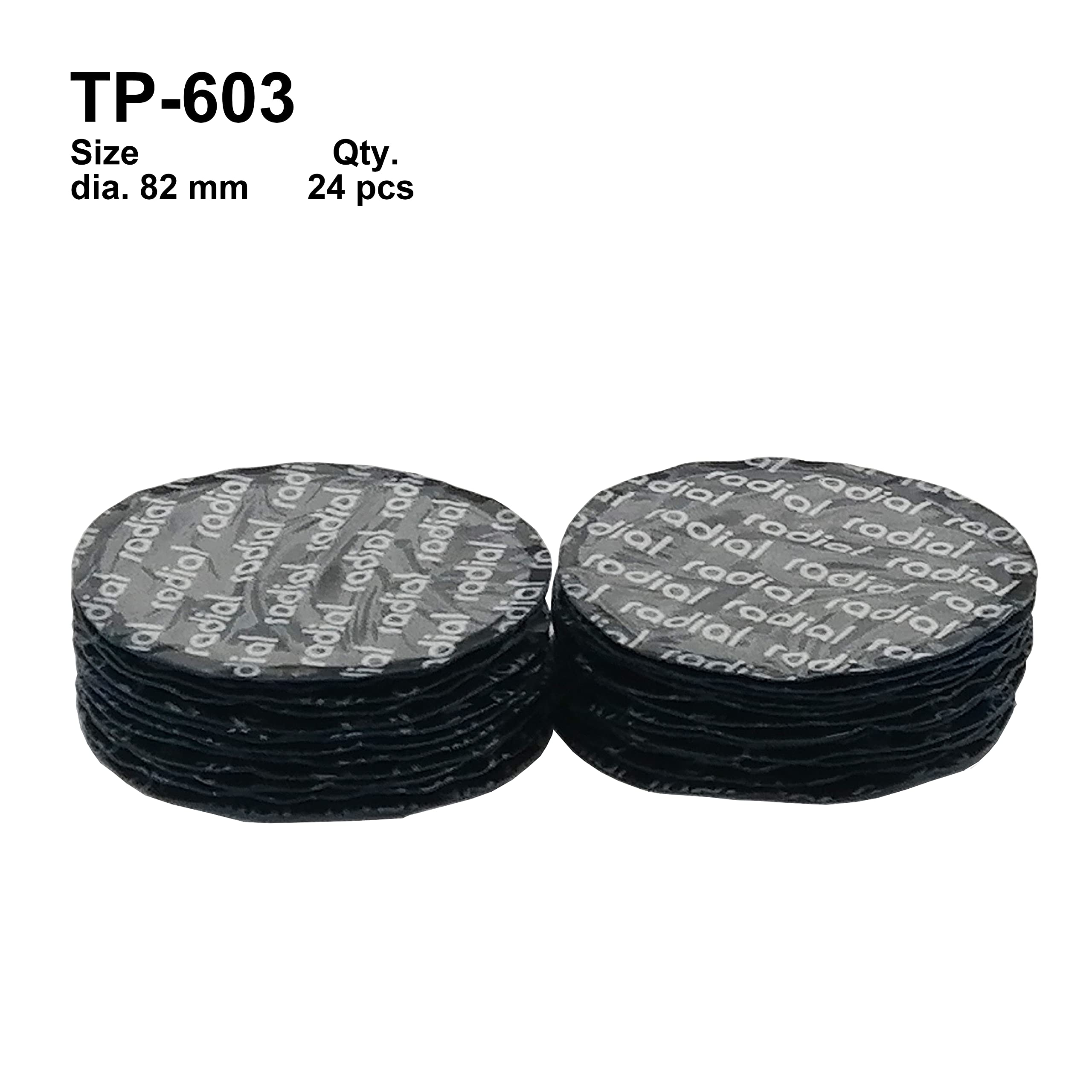 ZERINT TP-603 Radial Tire Patch Dia. 3 1/4'' (82 mm) 24 pcs