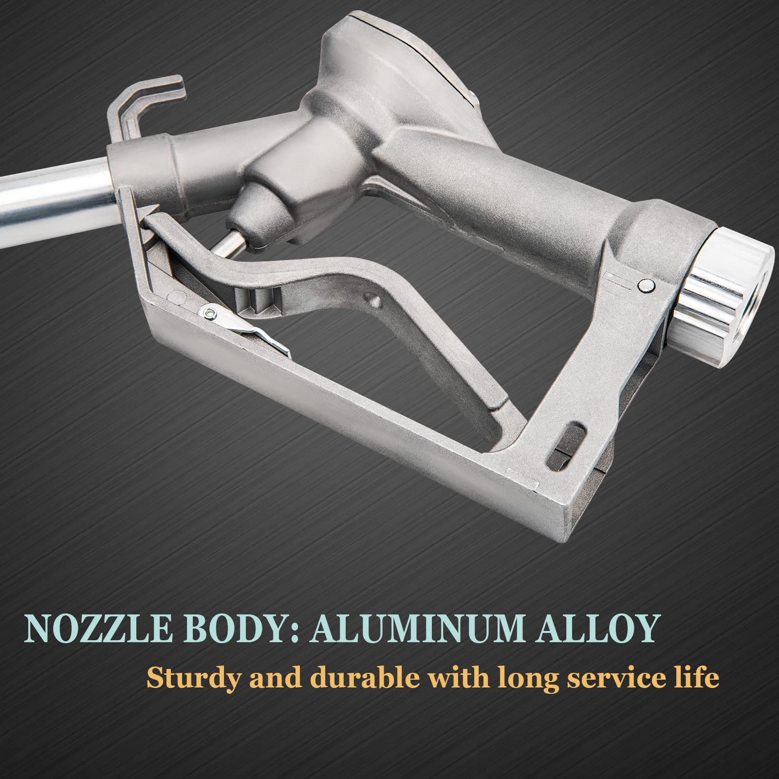 Gddghs Fuel Nozzle 3/4'', Gas Pump/Tank Nozzle With Hook And Swivel For Diesel Gasoline Kerosene, Manual Fuel Nozzle 3/4'' Inlet