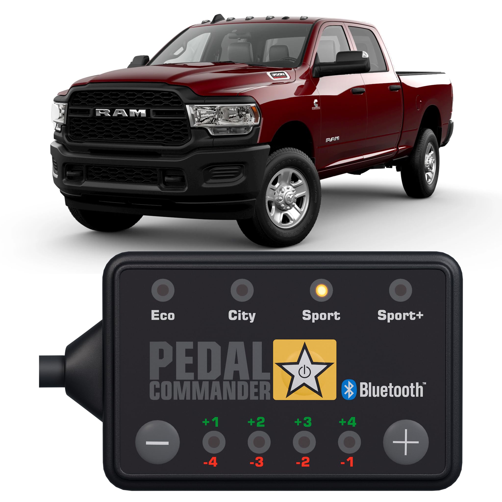Pedal Commander For Ram 2500 3500 2019-2025 Truck Throttle Response Controller Fits: 4Th, 5Th Gen, Big Horn, Laramie, Limited, L