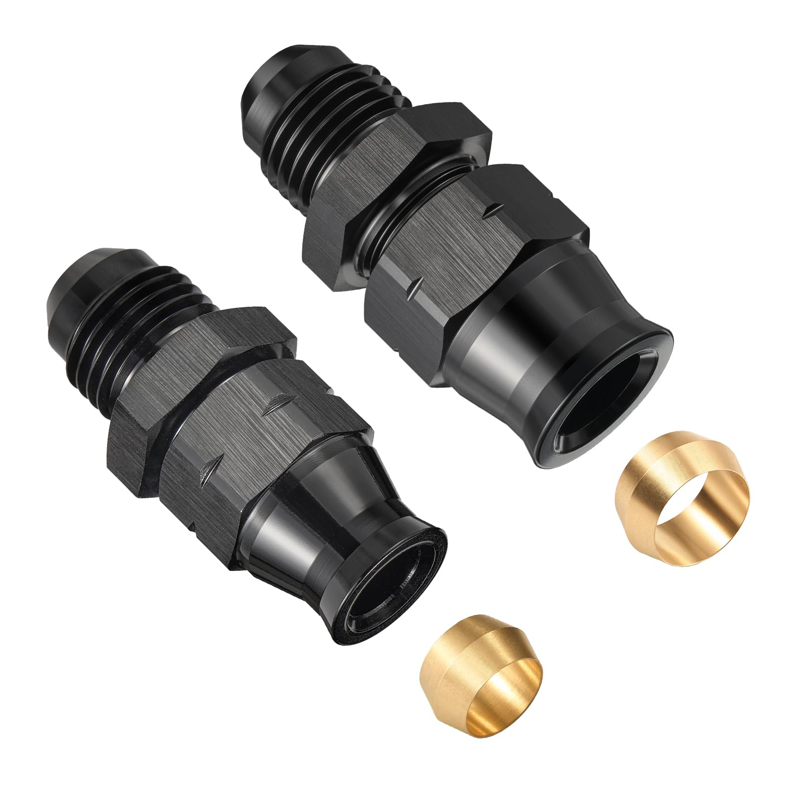 EVIL ENERGY 6AN Male to 3/8 & 5/16 Hardline Compression Fitting Adapter Aluminum Black