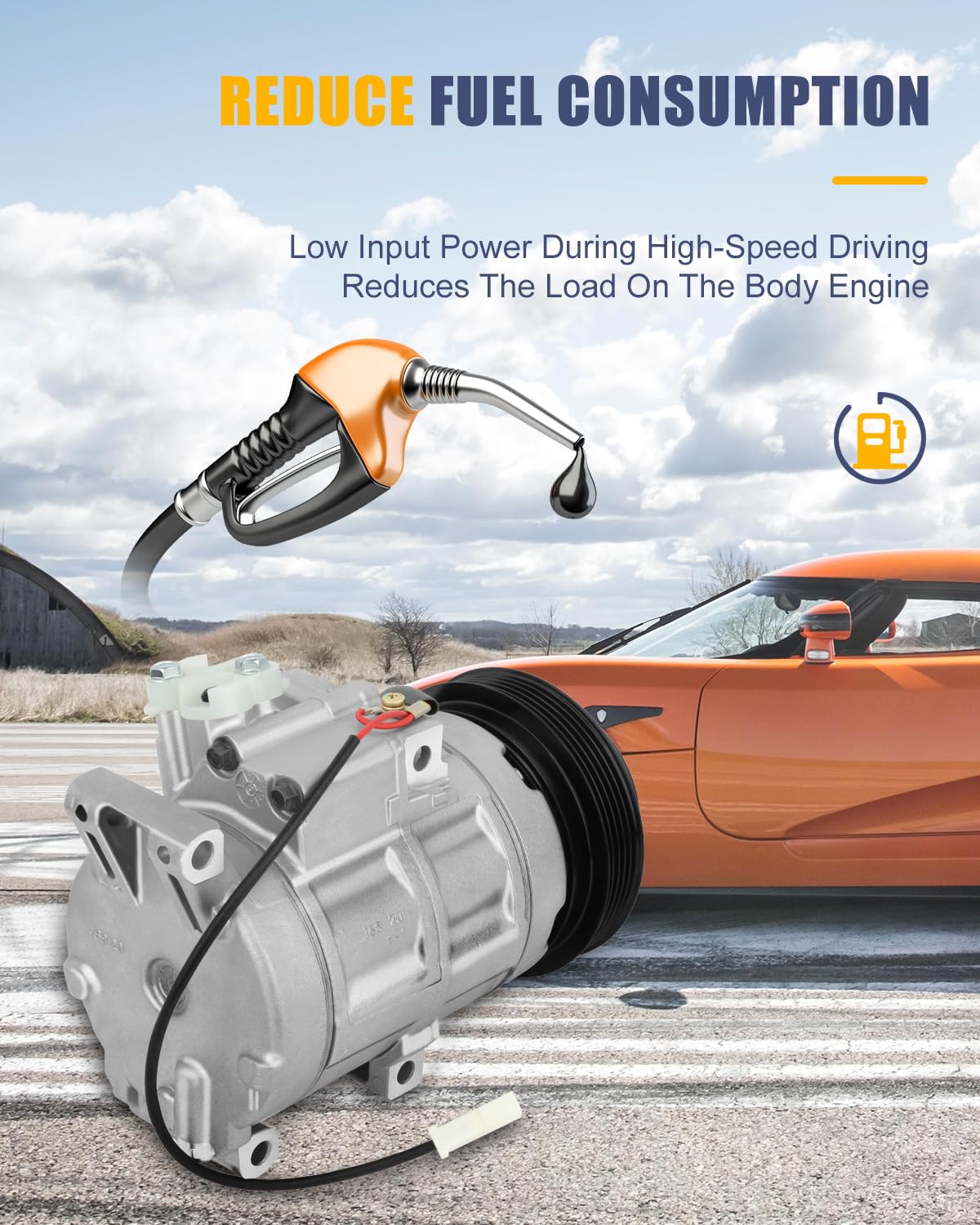 Ocpty Ac Compressor For 2010-2013 For Mazda 3 2.0L 2.5L For Mazda 3 Sport 2.0L 2.5L 157381 158381 Bbm461450C 10366041 2022138 141047C 141047N 141047Nc 6512909 C2449R 0610292 7512909 Tem255743