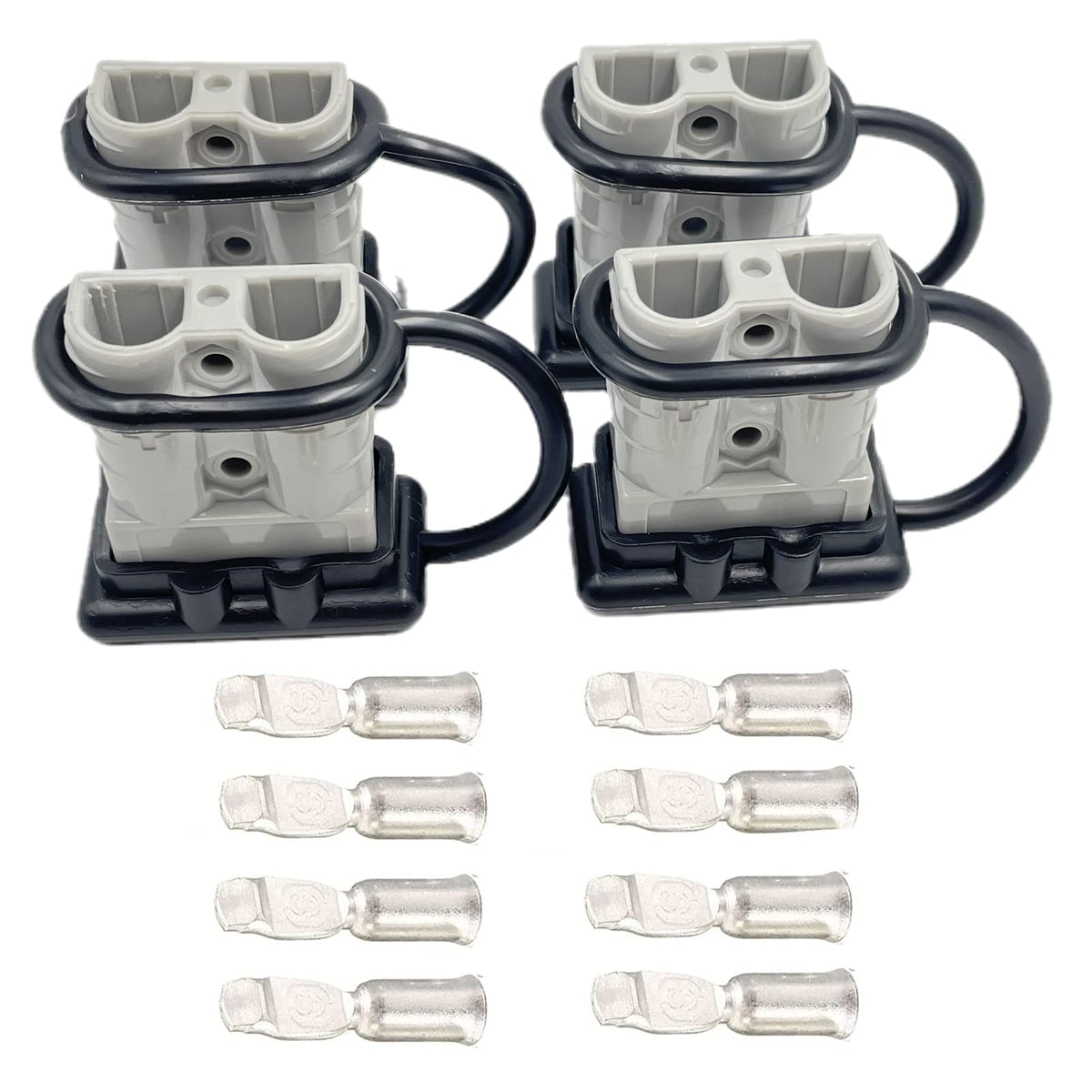 4 Sets 50A 6-10 Gauge Battery Quick Connector Disconnect Wire Harness Plug, Battery Cable Quick Connect Disconnect Plug For 12V-