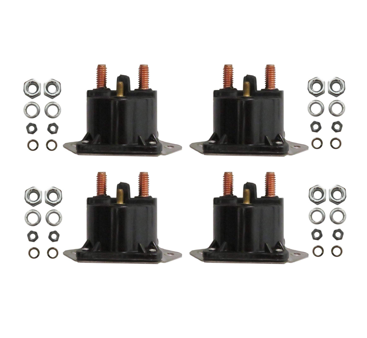 Premium 4 X Solenoid For Warn 72631 28396 Switch Relay M6000, M8000, M8000S, Xd9000, Xd9000I, 9.5Ti, Vr 8000, 10000, 12000, 16.5