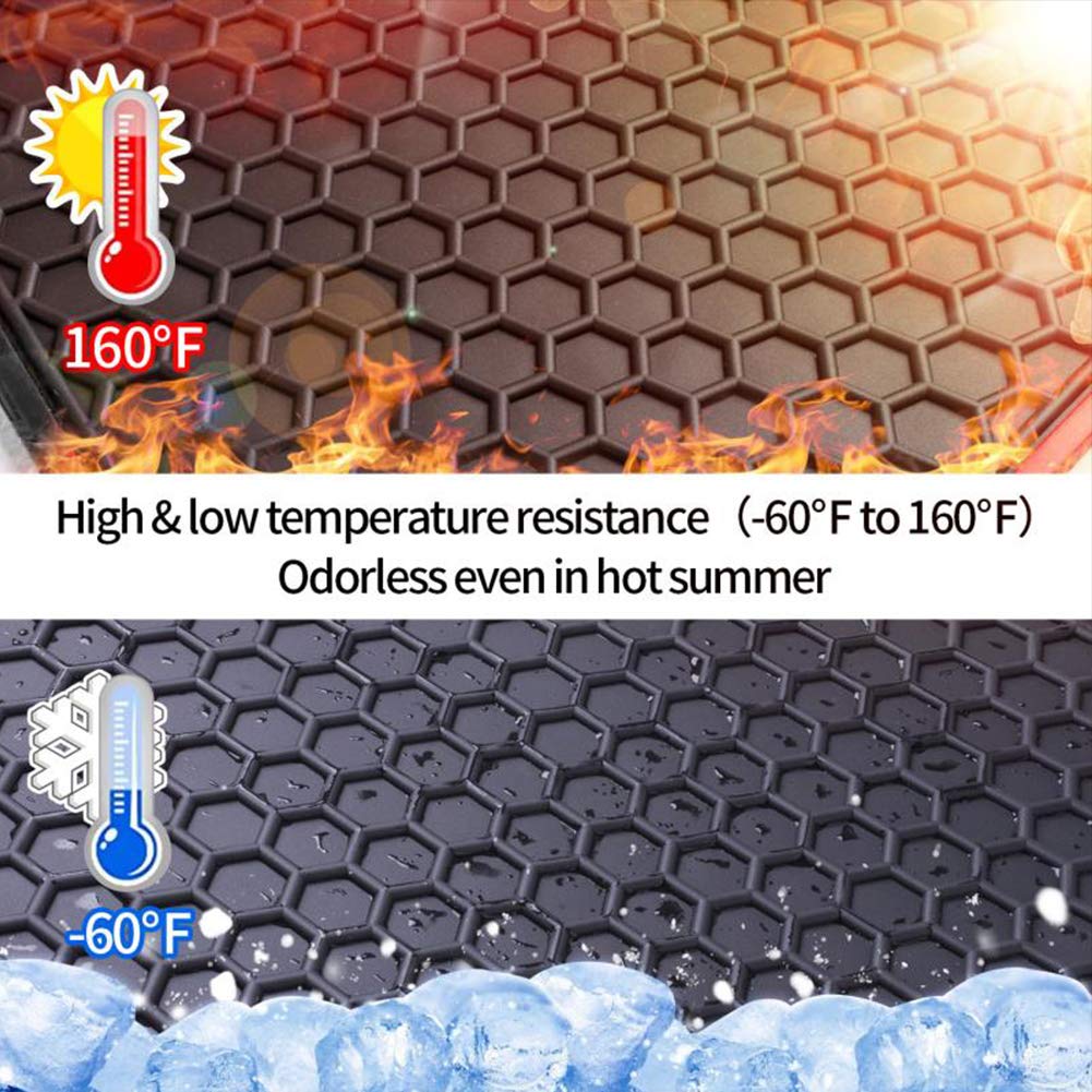 Car Rubber Floor Mat For Honda Accord 9Th Generation 2017-2016-2015-2014-2013 Custom Fit Full Black Auto Liner Mats All Weather