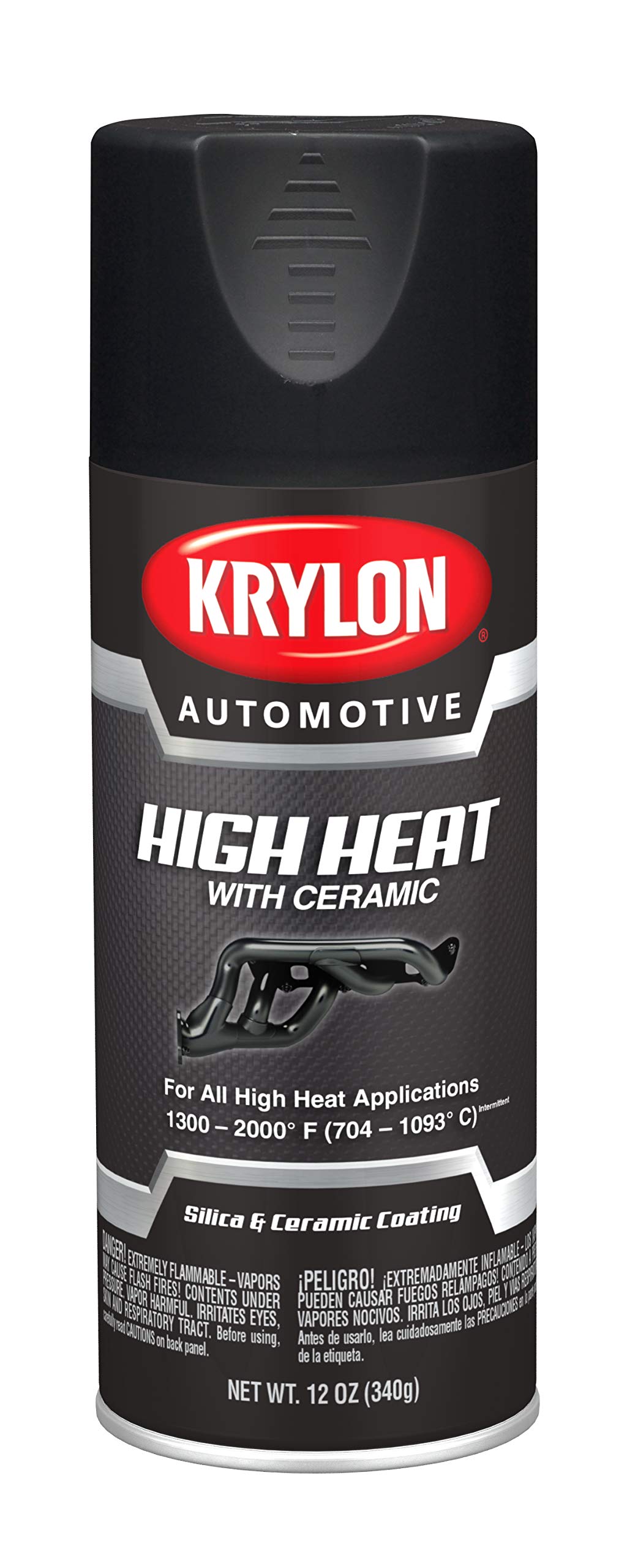 Krylon Automotive High Heat, Black, 12 Oz. (Ka8649007)