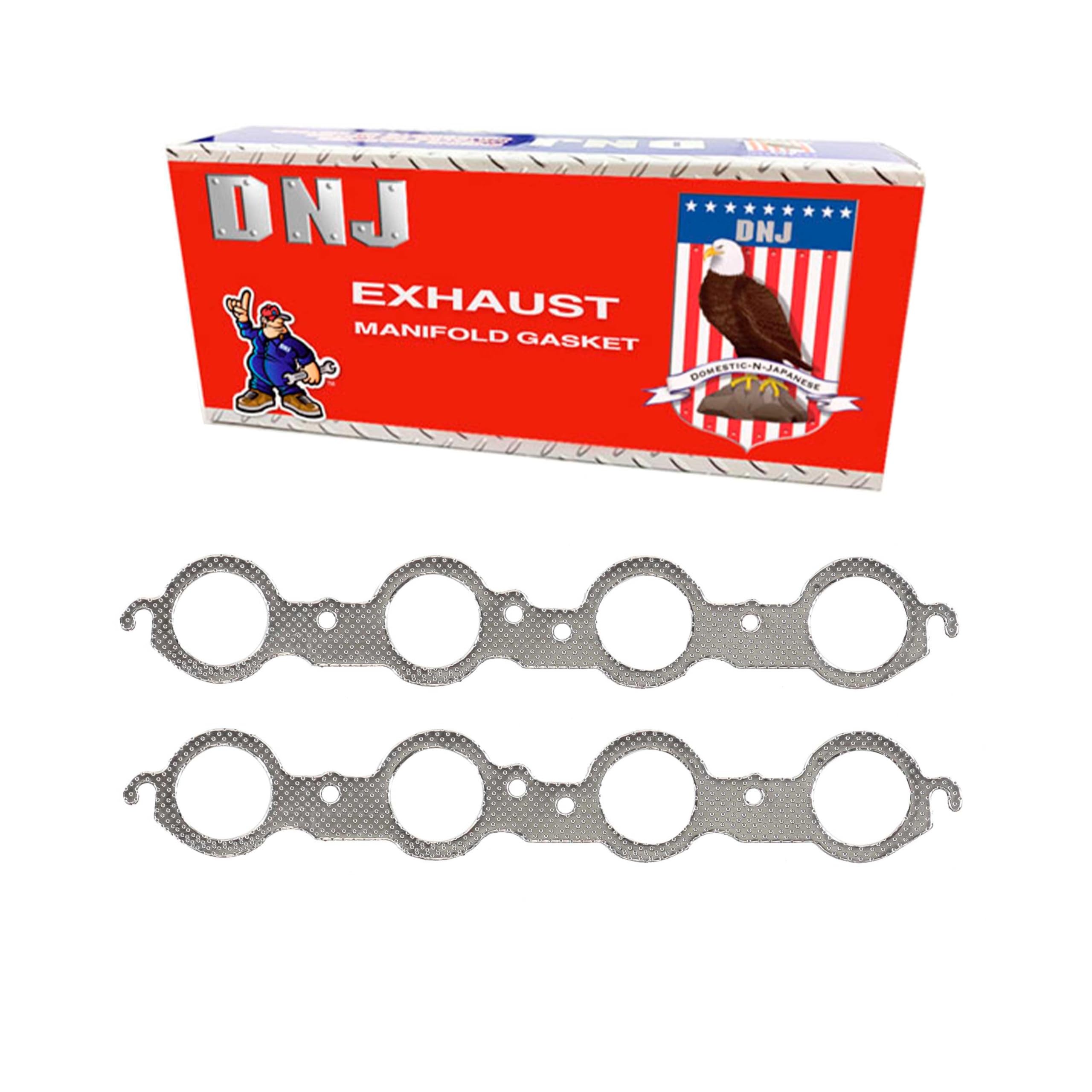 Dnj Eg3165 Exhaust Manifold Gasket For 1997-2017 / Buick, Cadillac, Chevrolet, Gmc, Hummer, Isuzu, Pontiac, Saab/Ascender, Avala