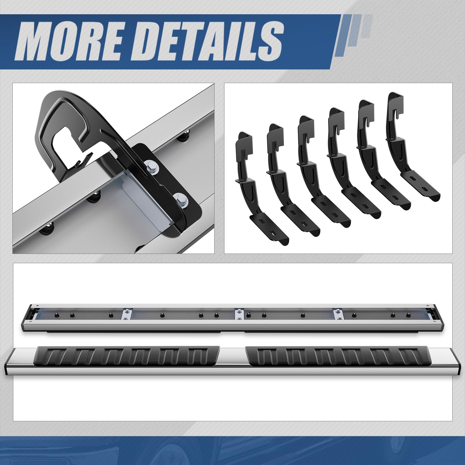 Auto Dynasty Running Boards Compatible With 2007-2019 Chevy Silverado Gmc Sierra 1500 2500Hd 3500Hd Extended Cab, Stainless Stee