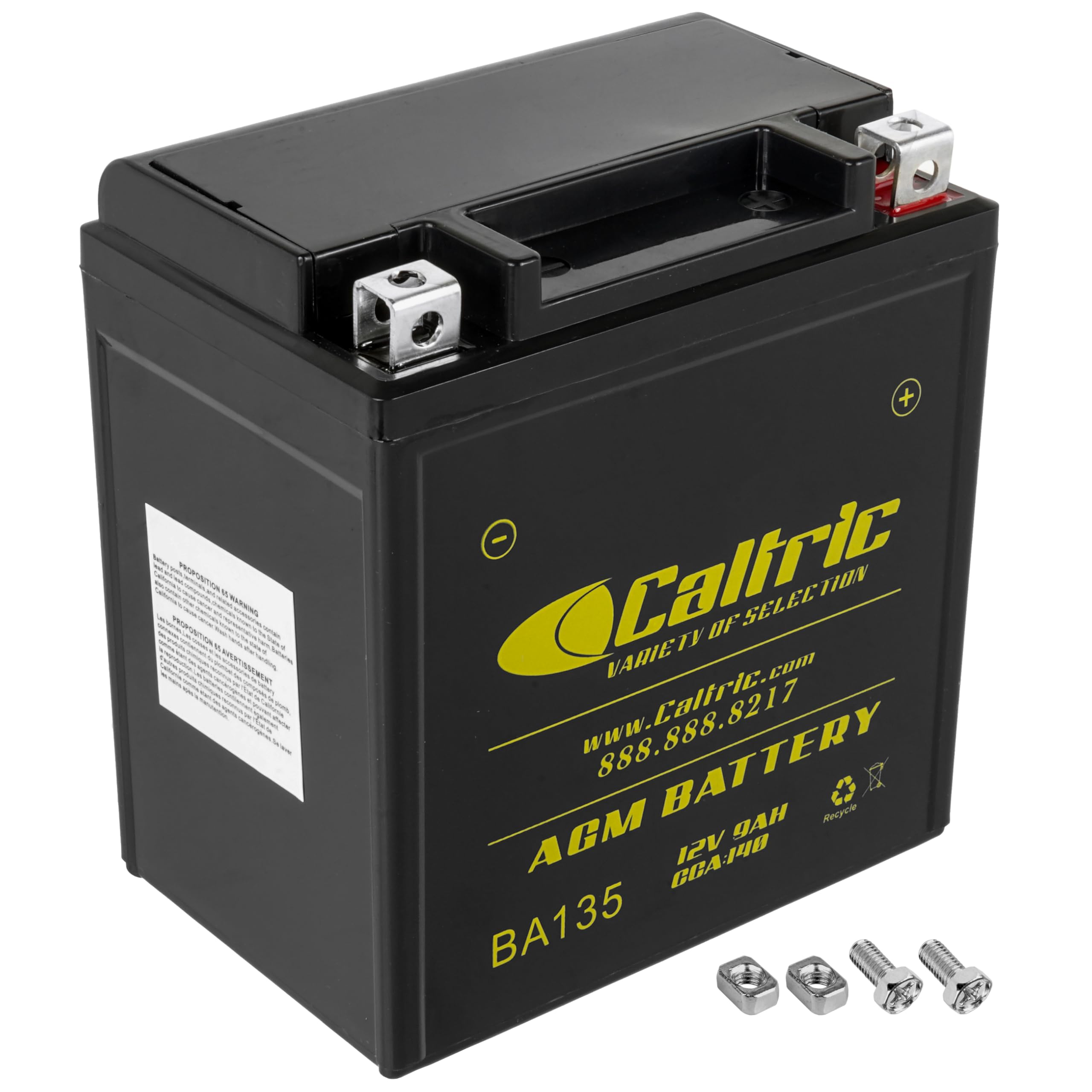 Caltric Agm Battery Compatible with Kawasaki Bayou 185 Klf185A 1985 1986 1987 1988