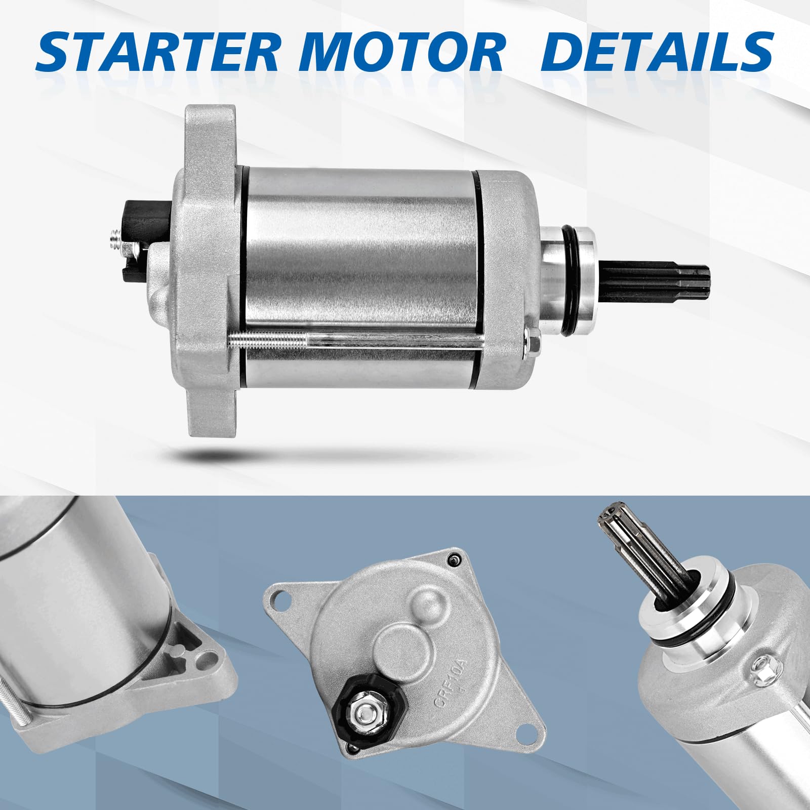 Evtok Starter Motor With Relay Compatible With Honda Rancher 420 Trx420, Foreman 500 Trx500, Pioneer 500 Sxs500M, Replace 31200-