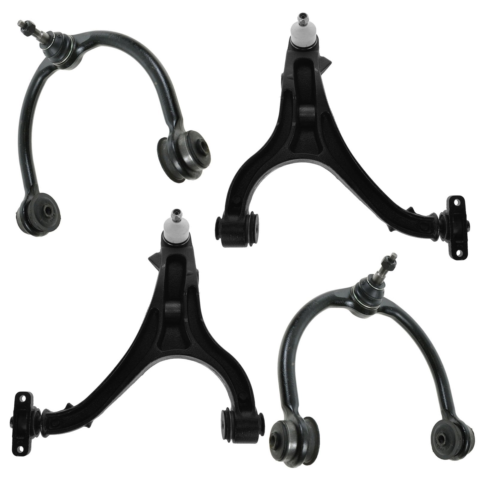 TRQ Front Upper & Lower Control Arm with Ball Joint Set Compatible with 2006-2010 Jeep Commander 2005-2010 Grand Cherokee
