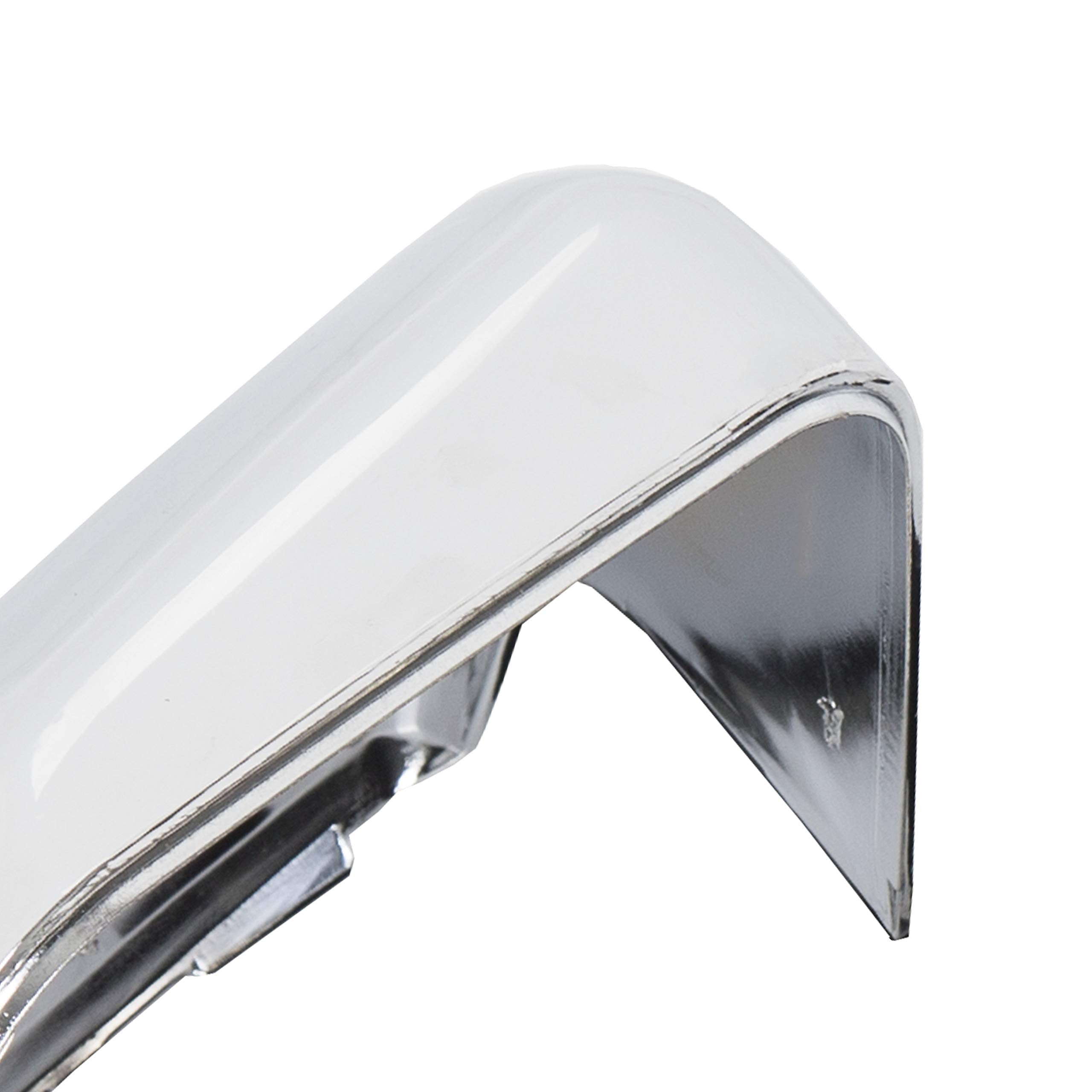 ECOTRIC Top Half Side Mirror Covers Compatible with 2015-2020 Ford F150 F-150 Driver/Passenger Side Chrome (2 pcs Mirror Cover R