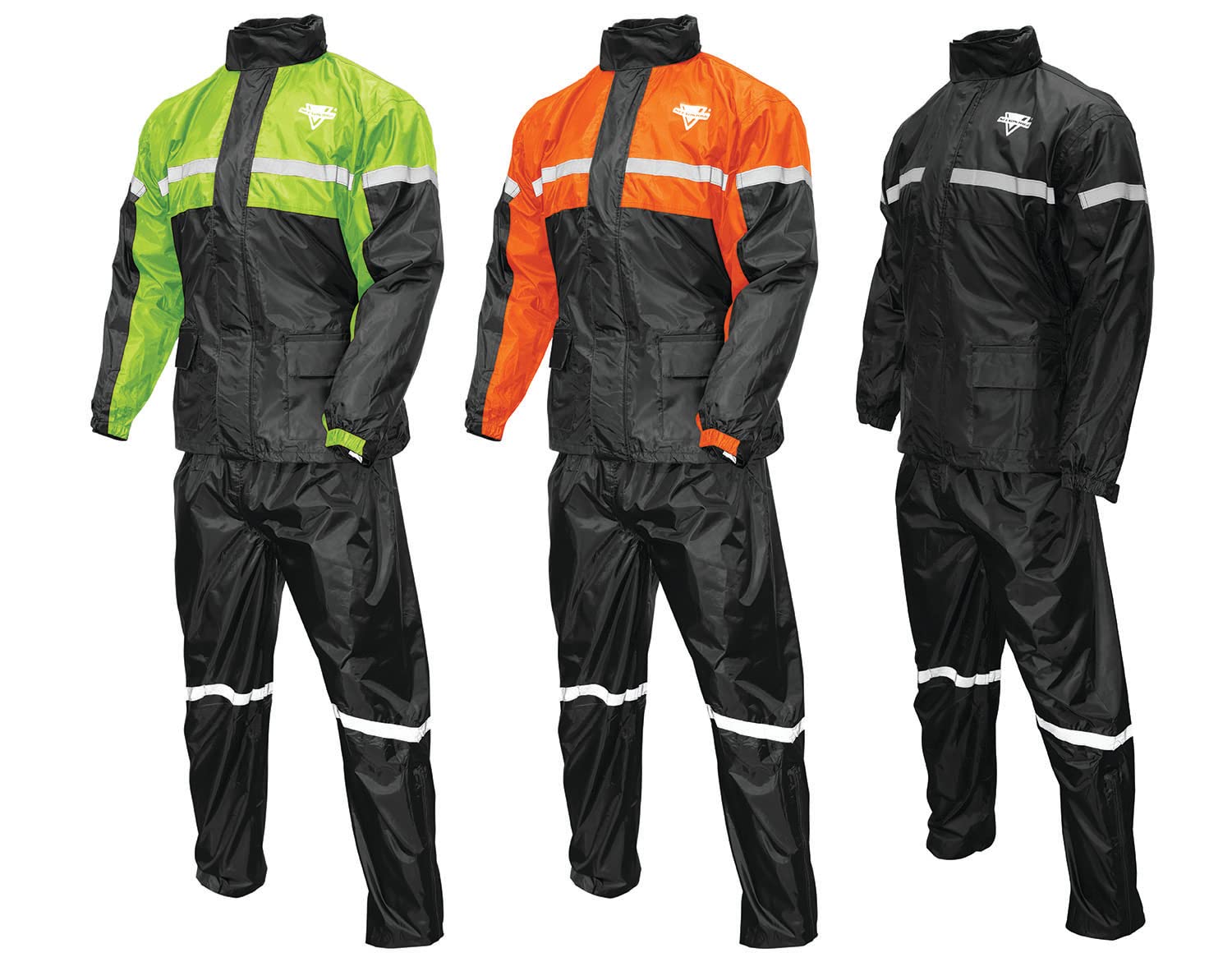 Nelson Rigg Stormrider Rain Suit; 100% Waterproof, Pants And Jacket Included With Reflective Striping (Hi-Vis Yellow/Black, 4X-L