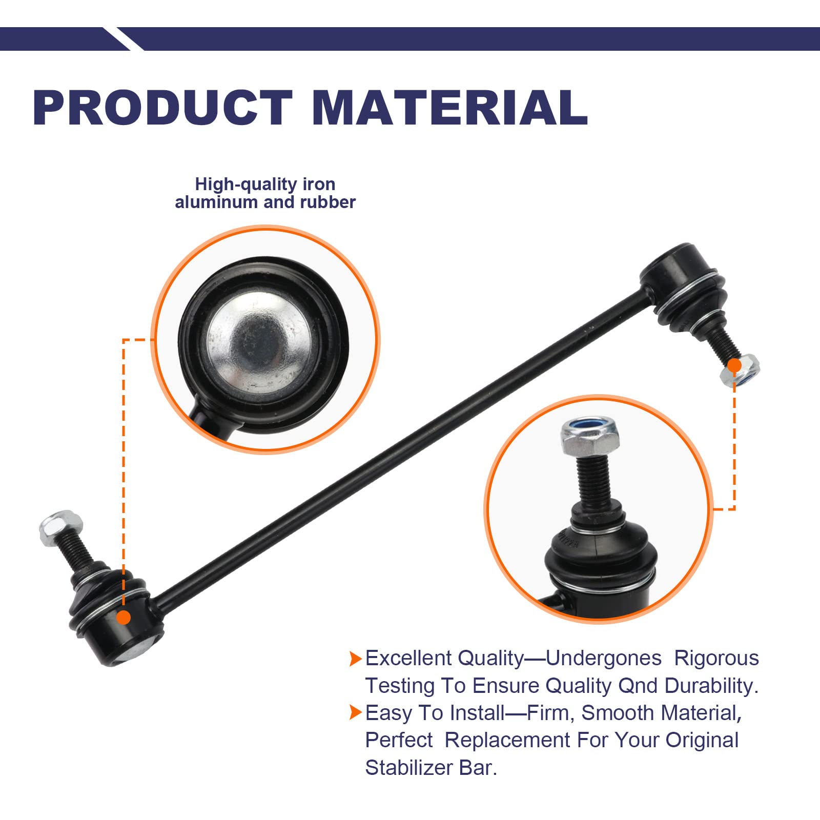 Stiueoav K80296 Sway Bar Link - Front Stabilizer End Link Compatible With 2005-2012 Escape?2005-2011 Tribute/Mariner?2006-2012 E