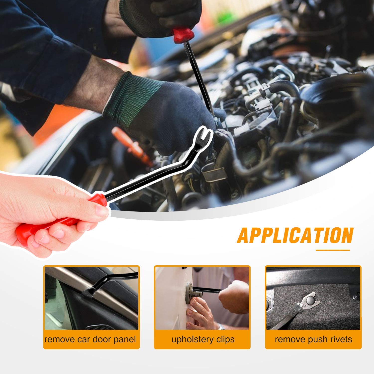 Gooacc 100Pcs Grc-45 Fender Rivet Clips-91503-Sz3-003 10Mm,1Pc Bonus Fastener Remover For Honda And Acura