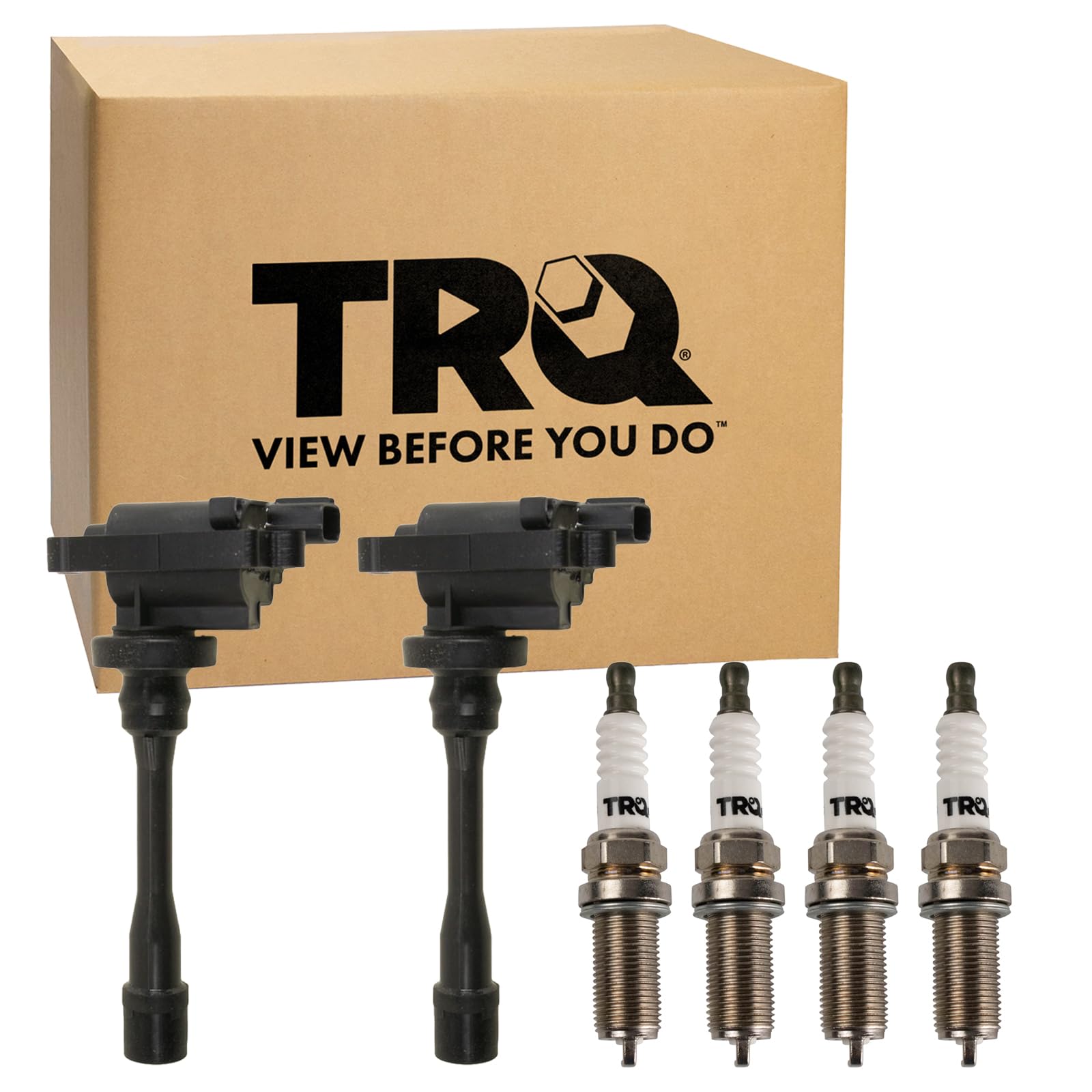Trq Ignition Kit Ignition Coil Spark Plugs Compatible With 2001-2005 Chrysler Sebring Dodge Stratus