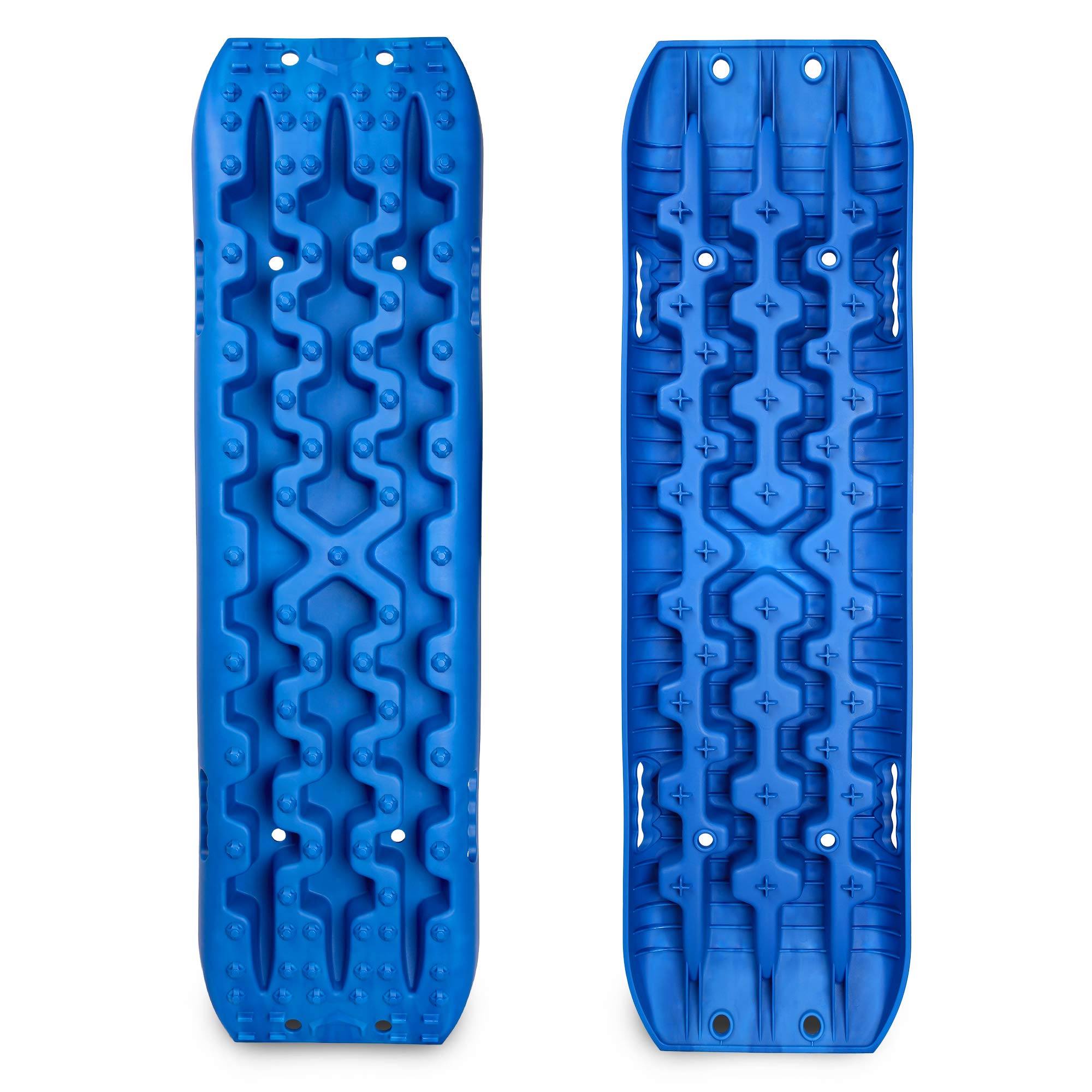 X-Bull New Recovery Traction Tracks Sand Mud Snow Track Tire Ladder 4Wd (Blue, 3Gen), Bag+Hardware+Tracks