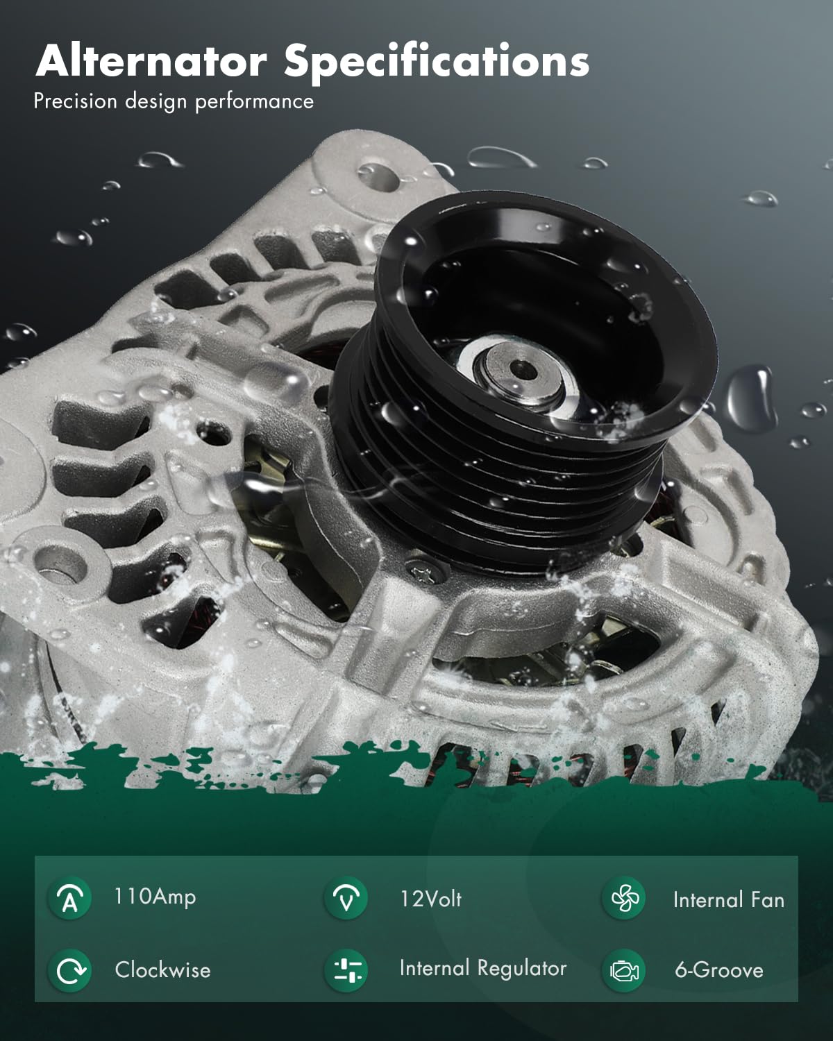 SCITOO Alternator Fit for Volkswagen for Eos 2.0L 2007-2009, for GTI 2.0L 2006-2008,for Volkswagen for Jetta 2.0L 2008, for Jett