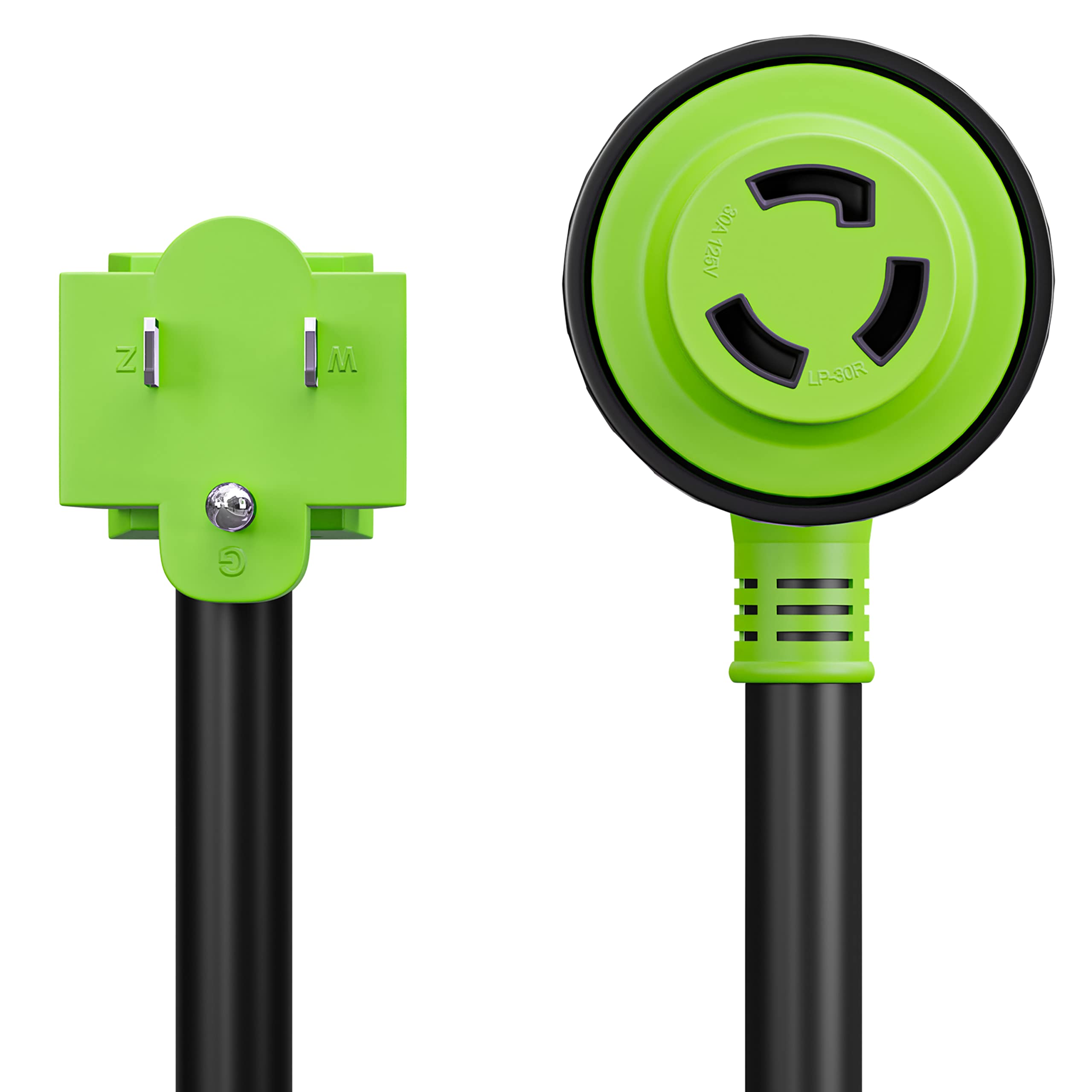 Leisurecords Trailer Dogbone Adapter 15 Amp Male To 30 Amp Female Locking Connector With Led Power Indicator