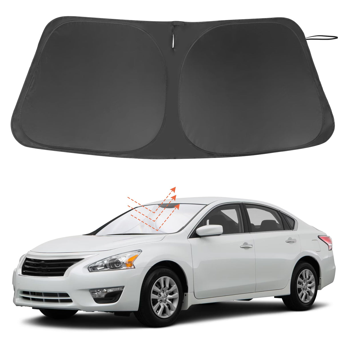 Windshield Sun Shade Custom Fit For 2013-2018 Nissan Altima Sedan Accessories Foldable Sunshade Sun Blocker Protect Car From Sun