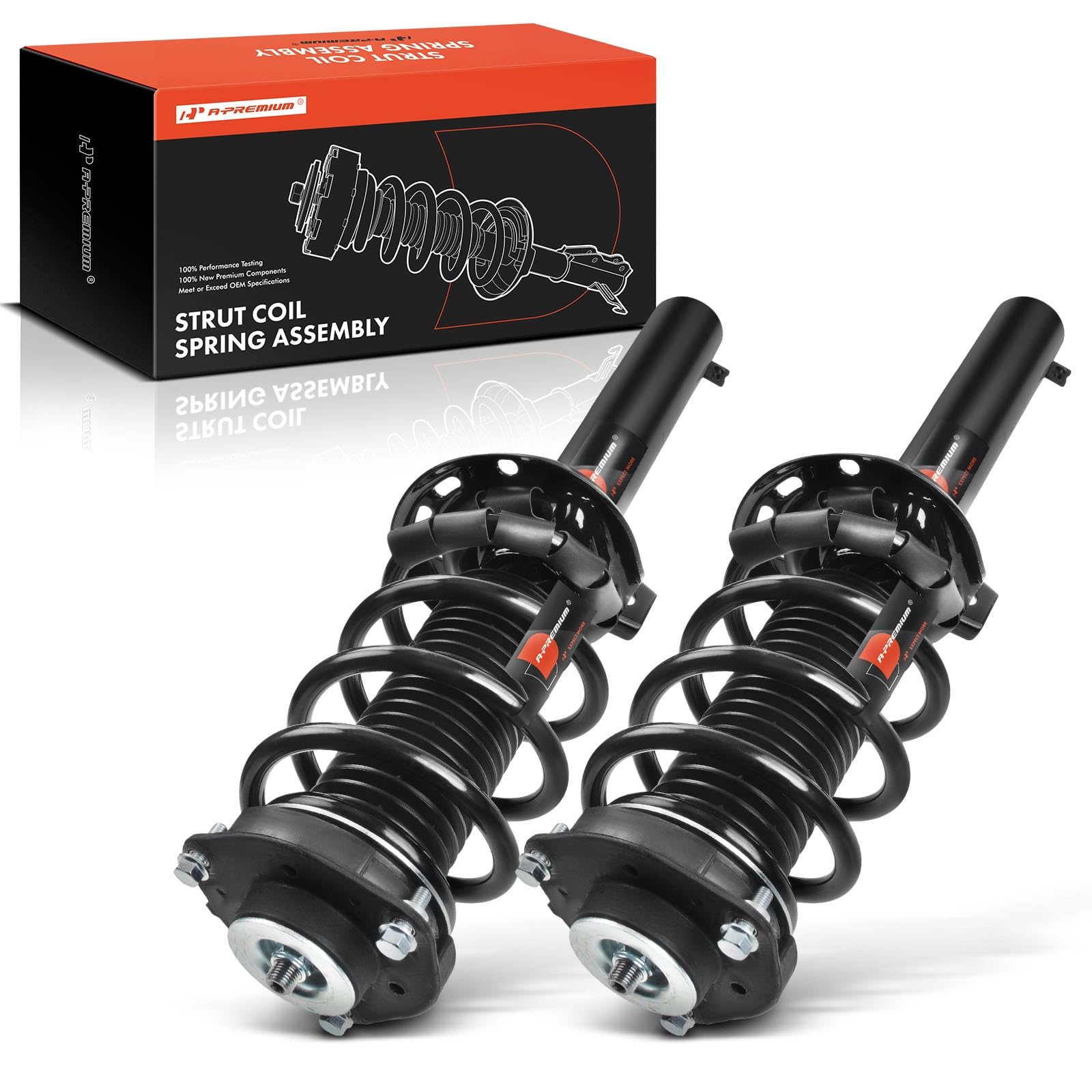 A-Premium Front Pair (2) Complete Strut & Coil Spring Assembly Compatible with Volkswagen GTI 2010 2011 2012 2013 2014, Driver a