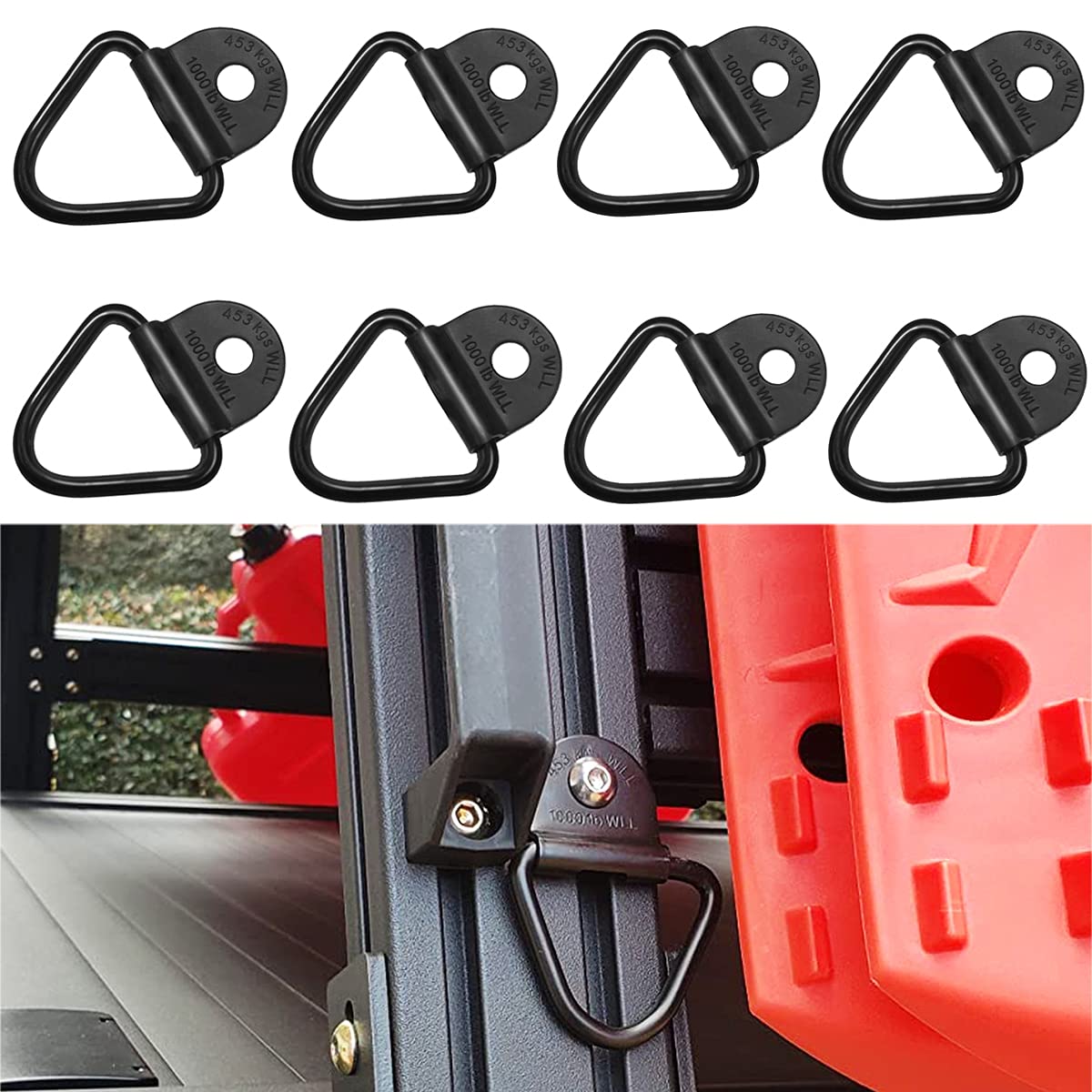 Moebulb Cargo V-Ring Tie-Down Anchors Black Steel Bolton Trailer V-Ring Tie Down For Trailers Trucks And Warehouses Replacement