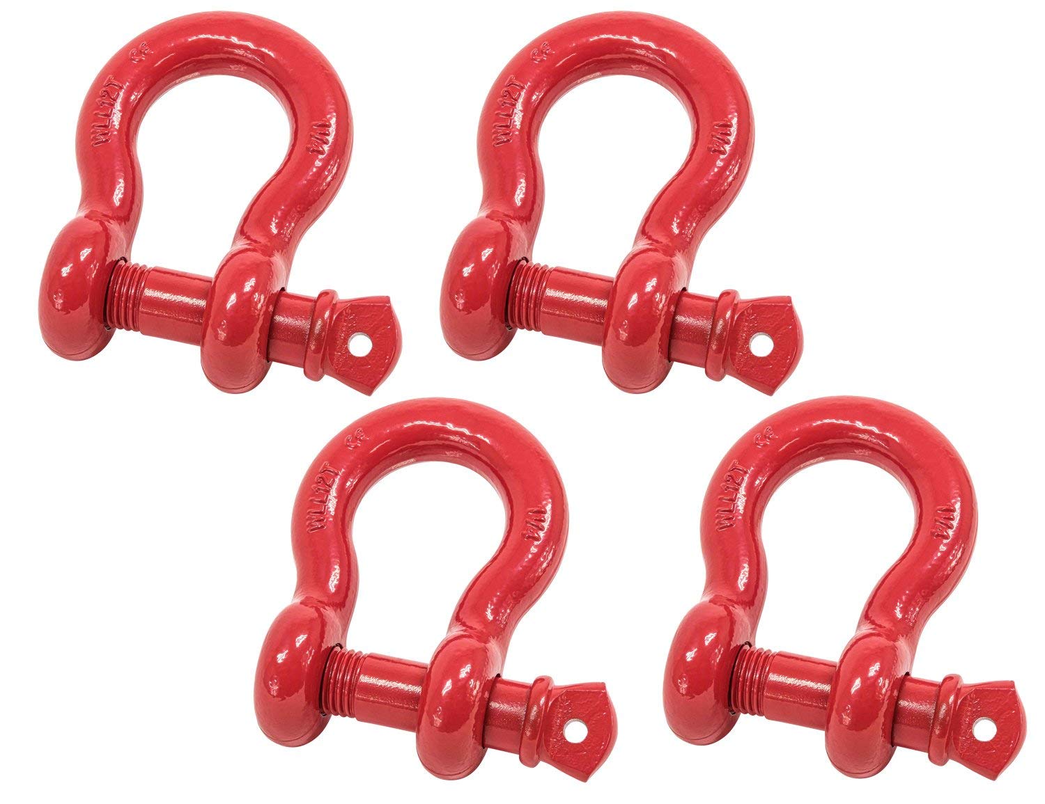 1-1/4 Anchor Shackle Forged Carbon Steel w/ Alloy Screw Pin Load Limit # 12.0 Tons (24,000 lbs) | Double Rust Protection Heavy D