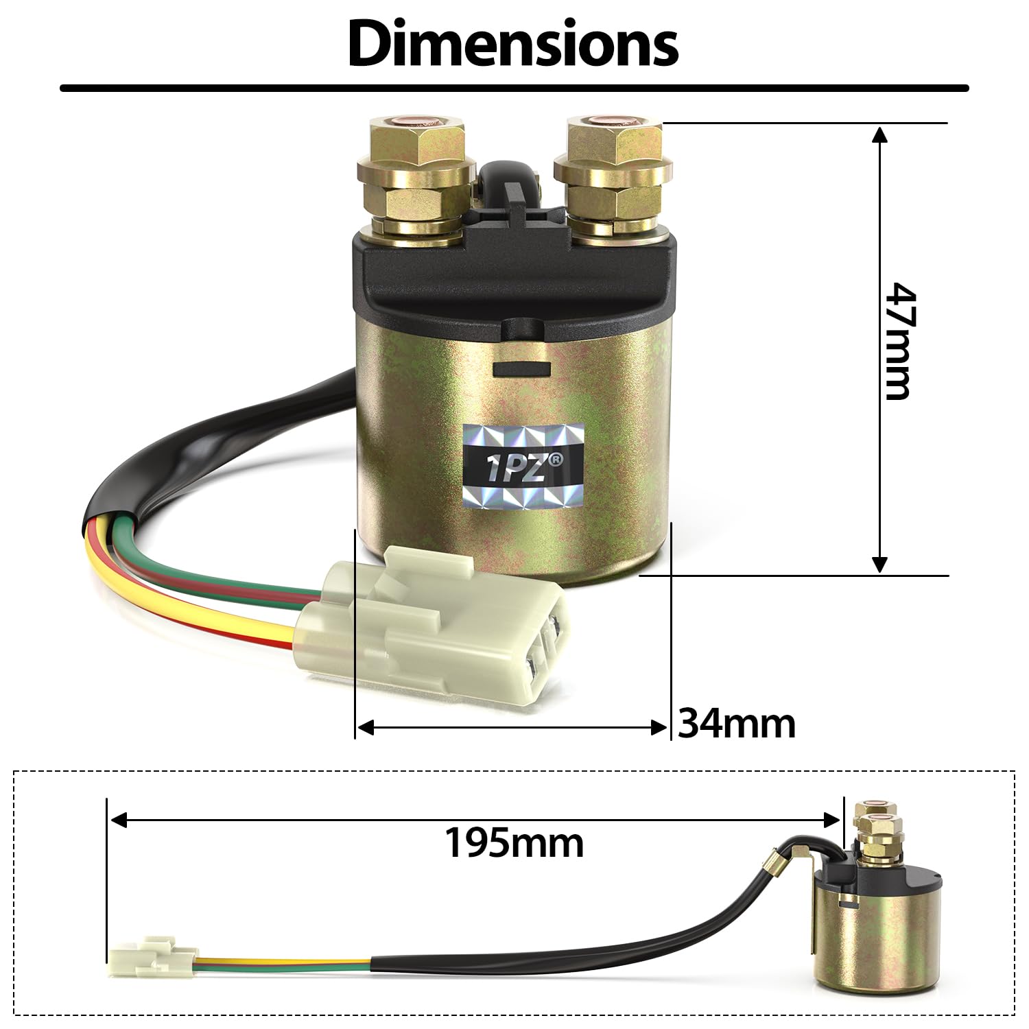 1PZ SNX-001 Starter Solenoid Relay for Honda TRX350 TRX400 TRX450 TRX500 TRX90 TRX200 TRX450ES TRX650 TRX680 Fourtrax Foreman Ra