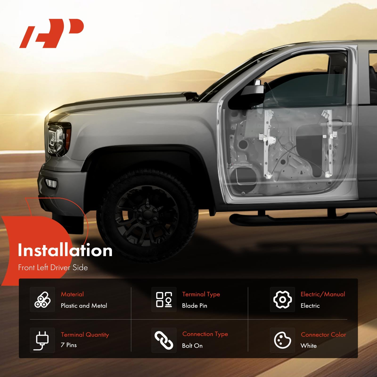 A-Premium Front Driver Side Power Window Regulator With Motor Compatible With Chevy Cruze 2011-2015, Chevrolet Cruze Limited 201