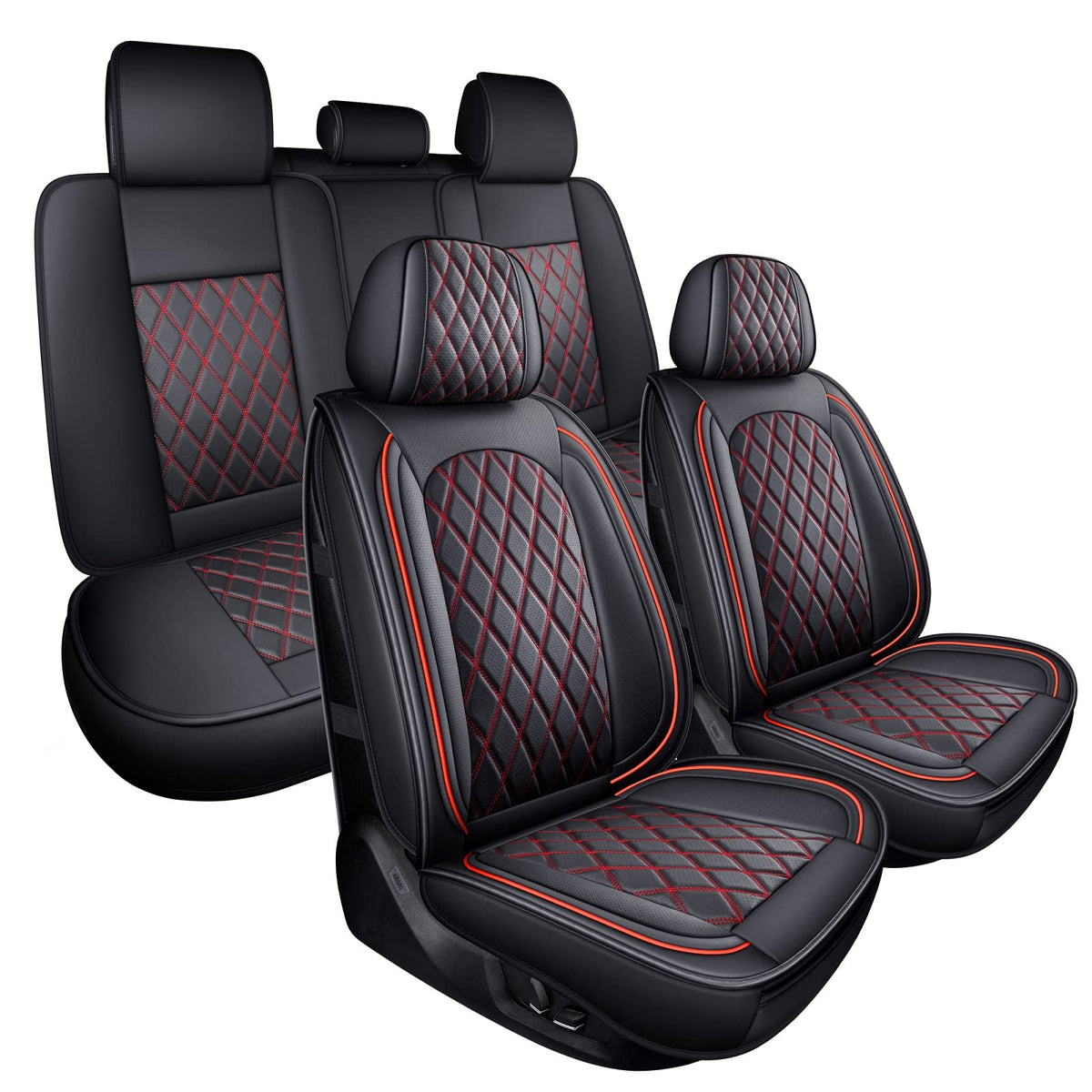 Mirozo 5 Seat Covers, Vehicle Cushion Cover Breathable Universal Fit For Most Sedan, Truck And Suv For Tacoma Rogue Cx5 Chevy