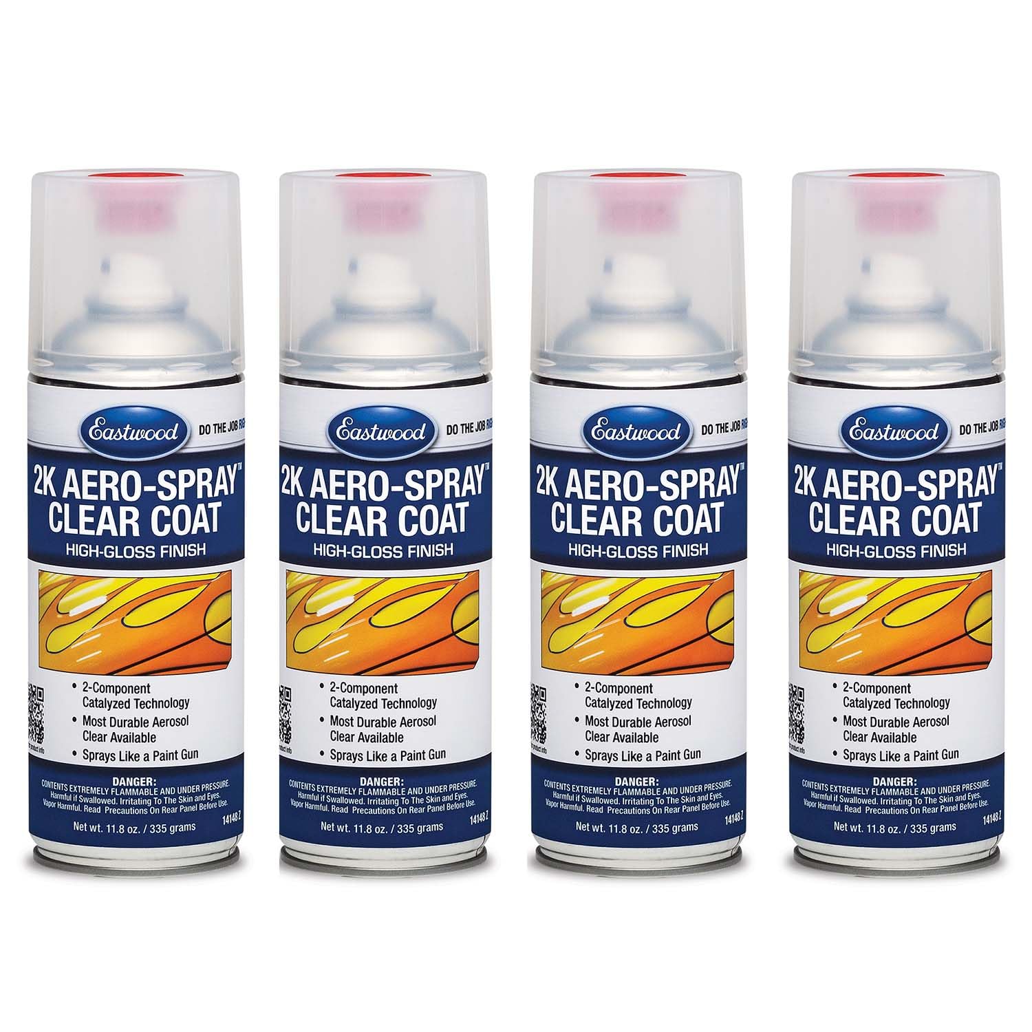 Eastwood 2K Aerosol Spray | Clear Coat Automotive Paint Aerosol Spray With Long-Lasting And Durable Finish 12 Oz Can | Clear Coa
