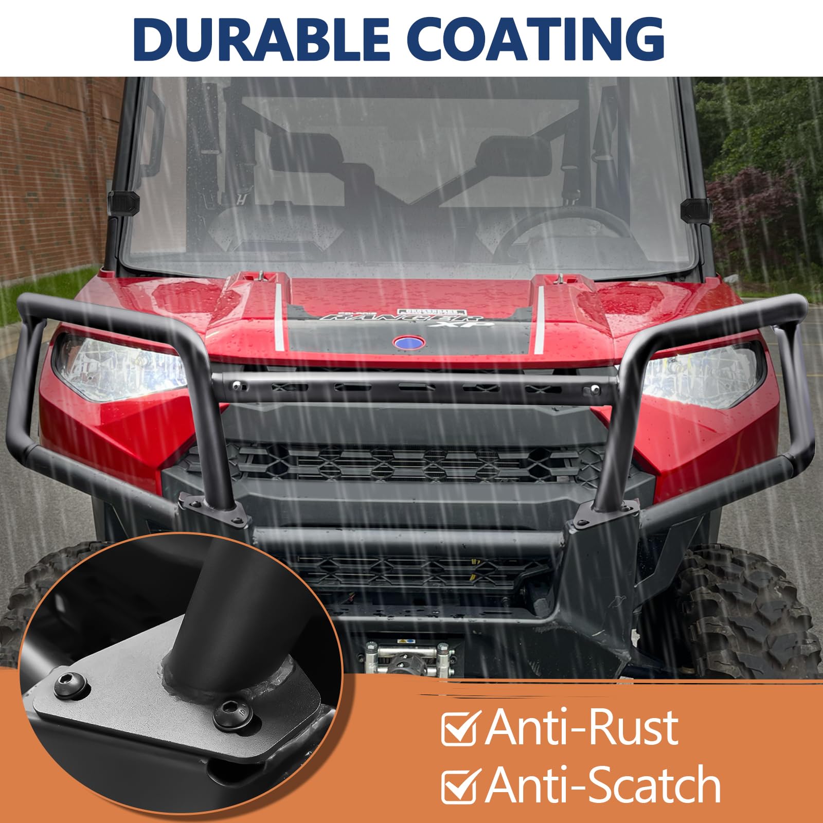 Ranger Xp 1000 Front Bumper - Starknightmt Ranger Upper Brush Guard Compatible With 2018-2024 Polaris Ranger 1000/ Ranger Xp 100