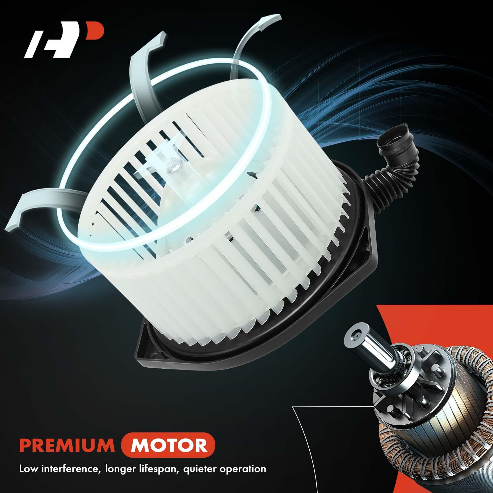 A-Premium HVAC Heater Blower Motor with Fan Cage for Nissan NV1500, NV2500, NV3500, Titan XD 2016-2021, 2017-2021