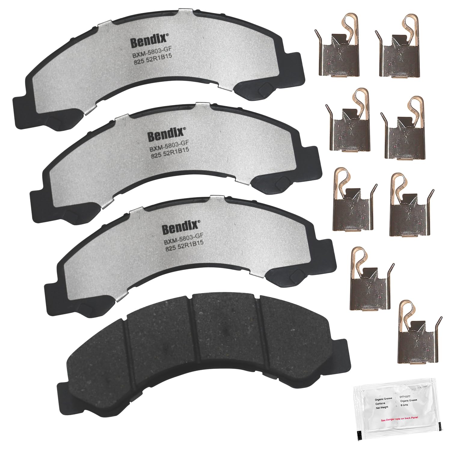 Bendix Fleet Metlok Mkd825Fm Semi-Metallic Front Brake Pads For Chevrolet Lcf 3500,3500Hd,4500,4500Hd,4500Xd,5500Hd,5500Xd,6500X