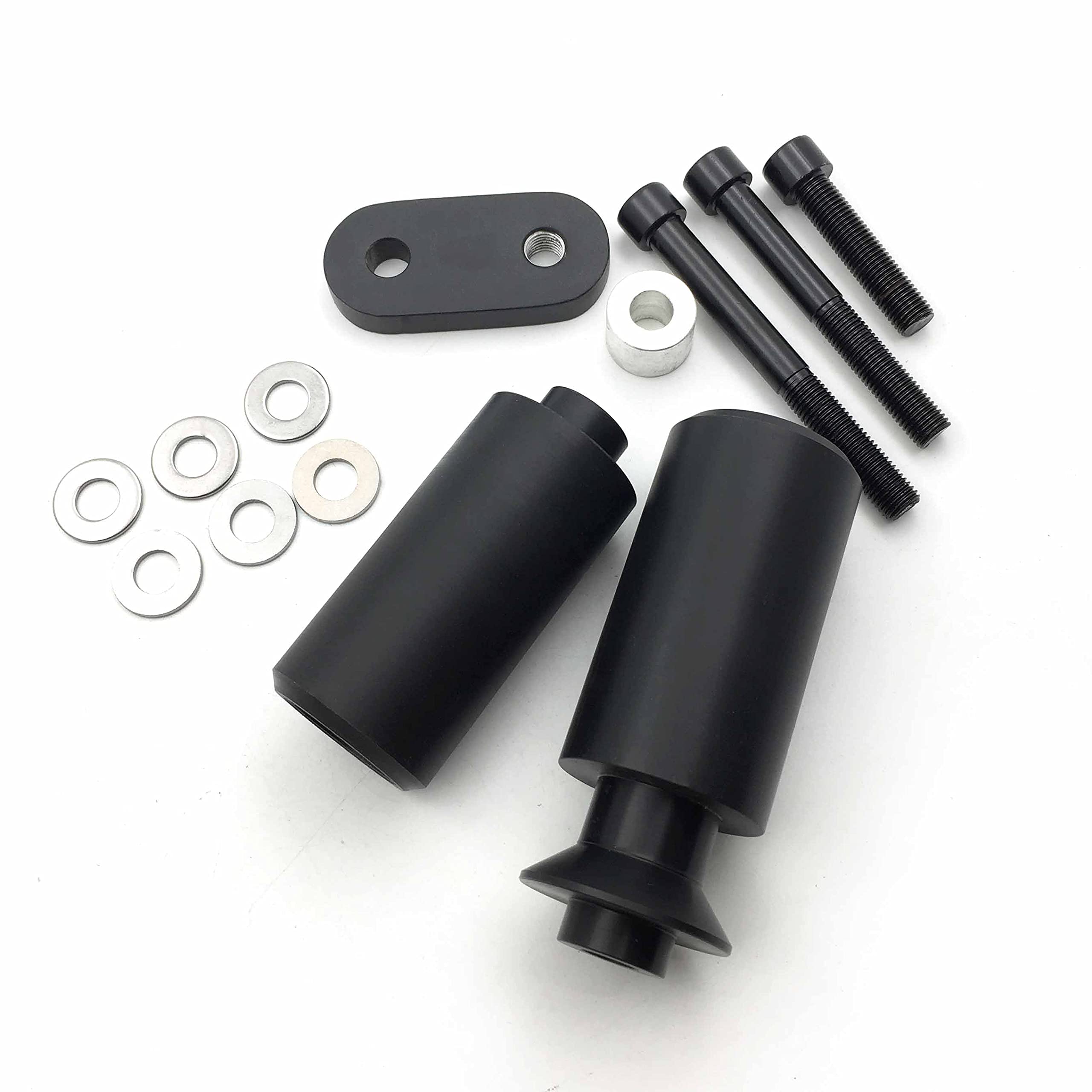 HTTMT MT219-002-BK Motorcycle No Cut Frame Slider Crash Protector Compatible with 2006 2007 Yzf R6 Yzfr6 Black & Heavy Duty Bill