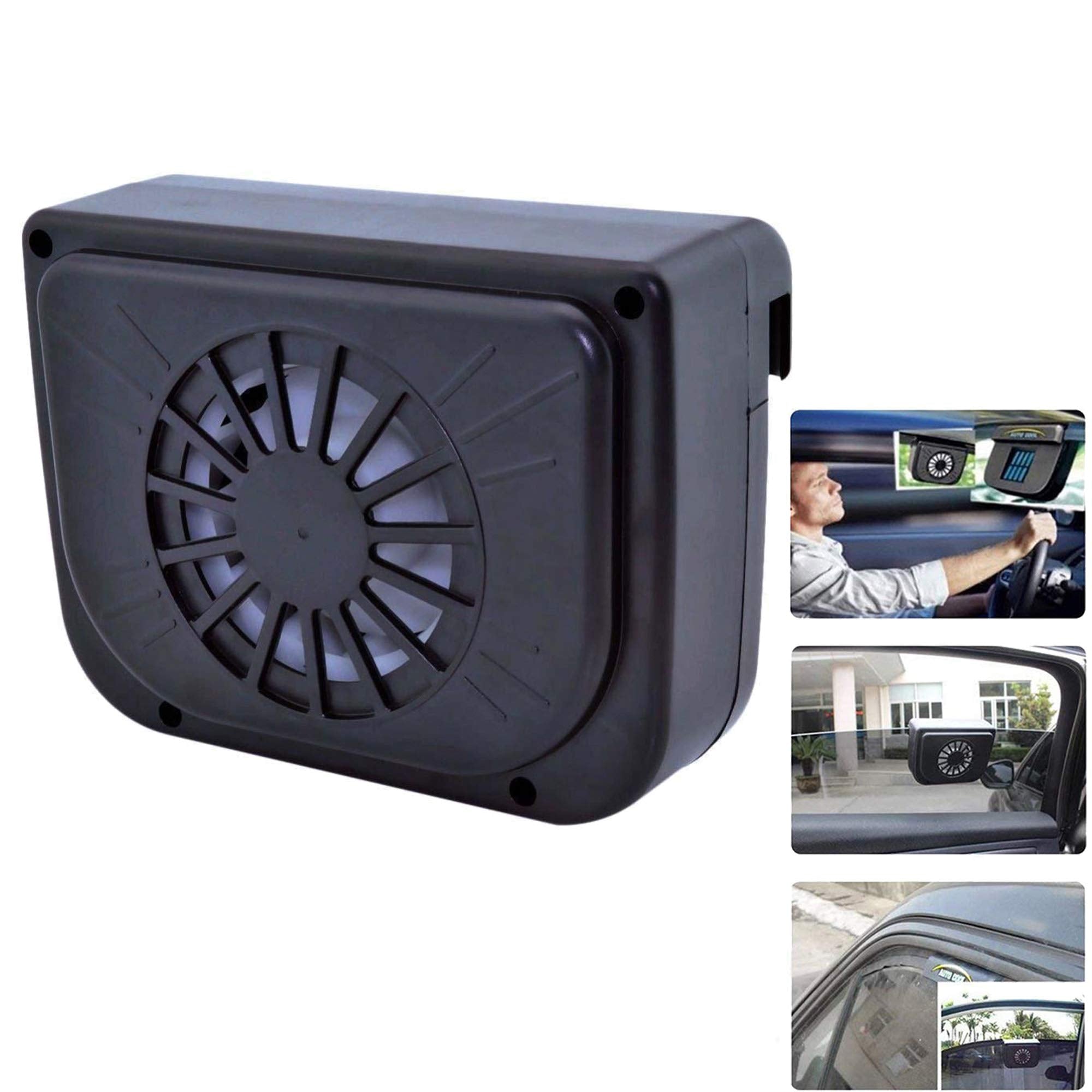 Solar Powered Car Ventilator Window Solar Exhaust Radiator Fan, Window Windshield Auto Air Vent Cooling Fan System Cooler
