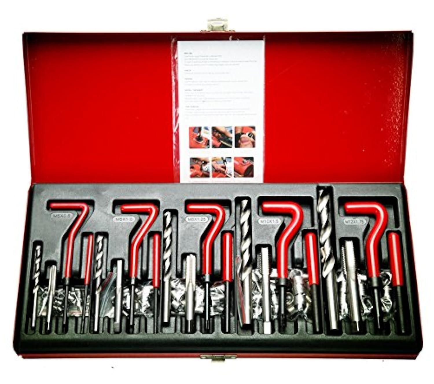 8MILELAKE 131pcs Stripped Thread Rethread Recoil Repair Kit Metric M5 M6 M8 M10 M12