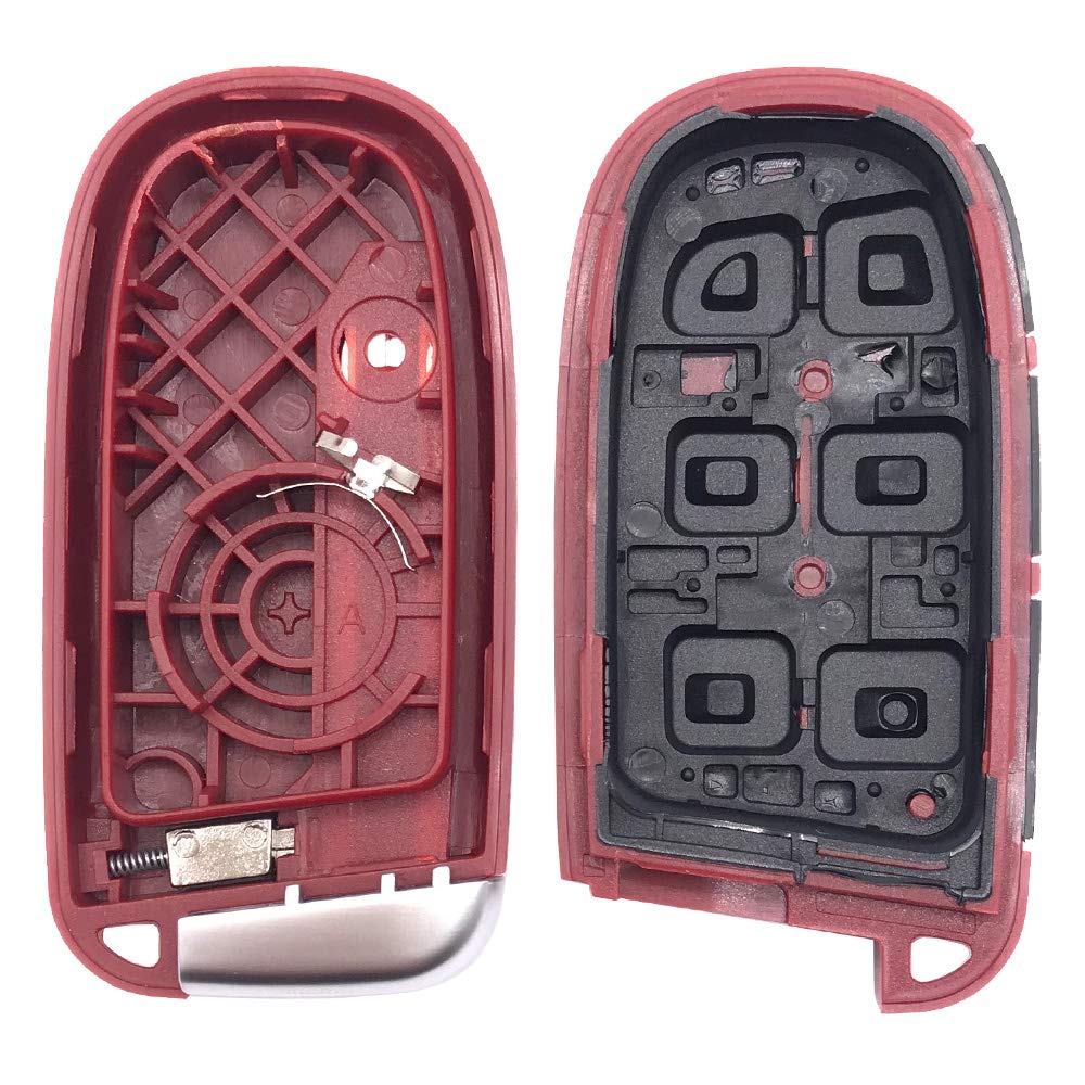 Replacement Key Fob Cover Case fit for 2016 2017 2018 2019 2020 Dodge Charger Challenger Jeep Grand Cherokee Compass Cherokee Re
