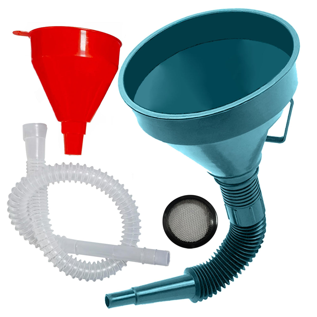 Flex Funnel - Wide Mouth Flexible Funnel with Handle, Automotive Funne ...