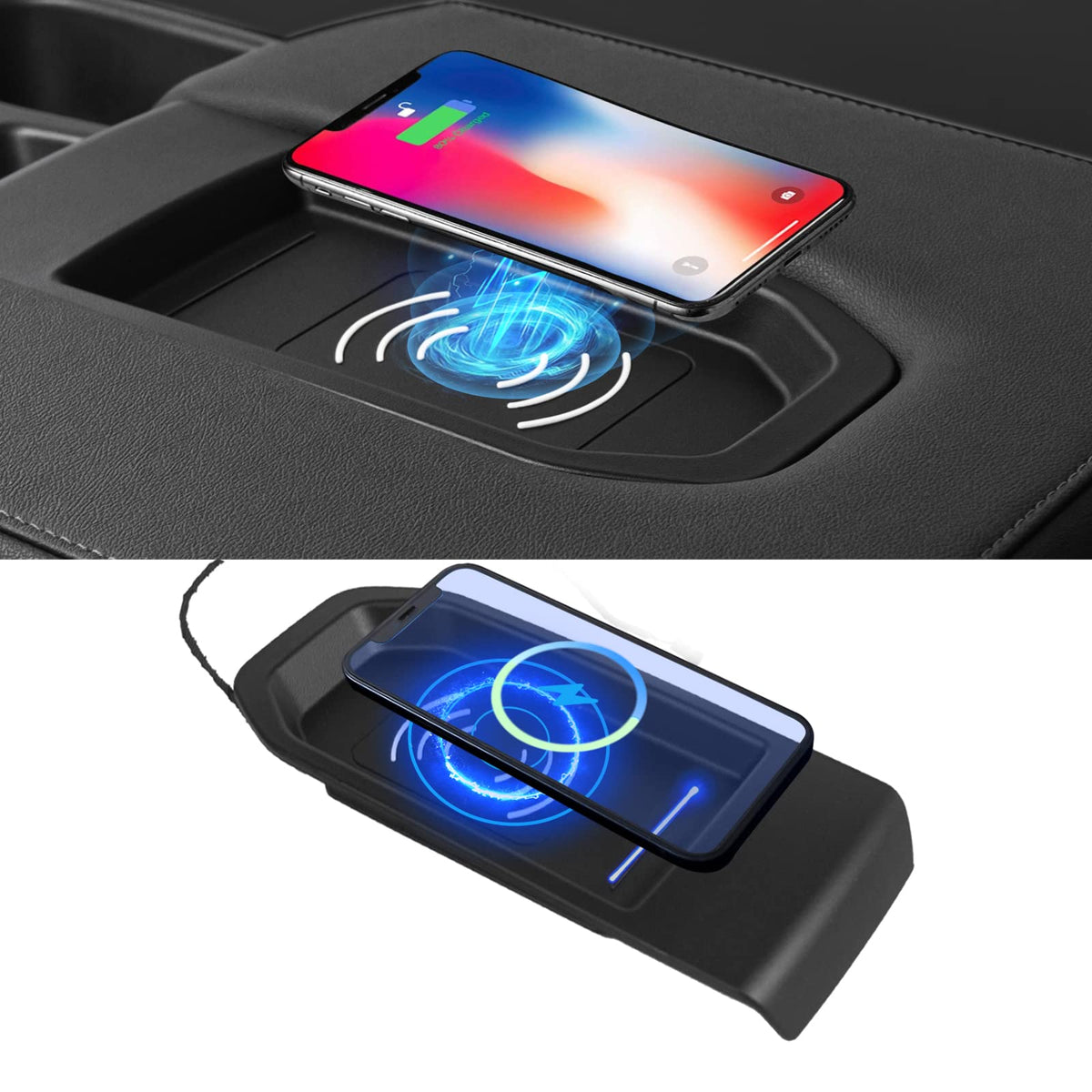 Xipoo Wireless Charging Tray Compatible with Chevy Silverado 2022-2024 Car Wireless Charger Pad Replacement for 2022-2024 GMC Si